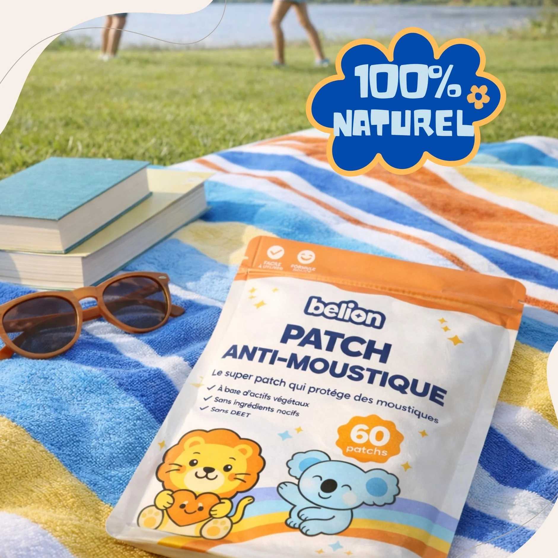 Patch anti moustique autocollants contre moustiques tiques acariens 60 patchs plein air