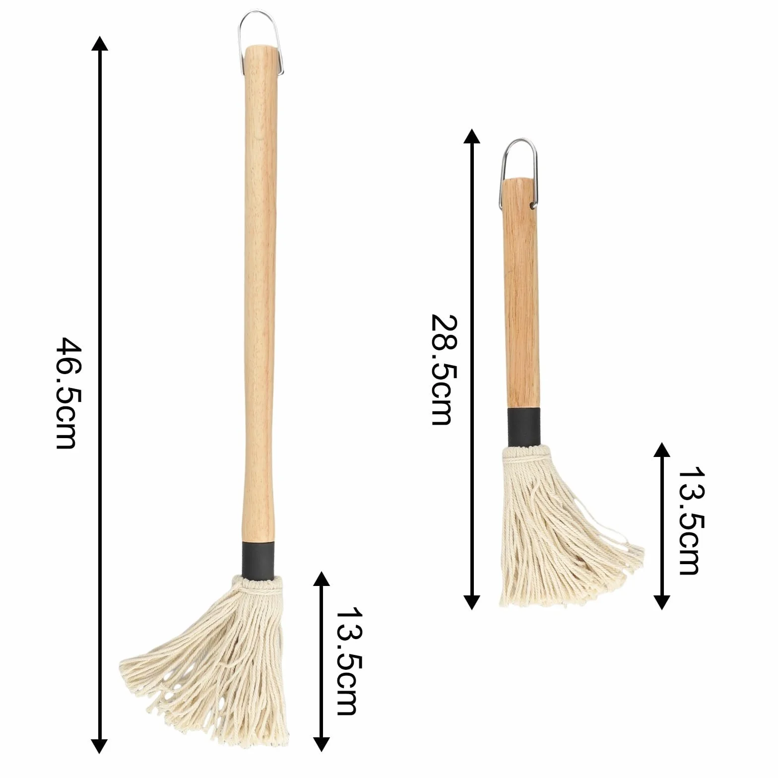 Serpillère à badigeonner avec manche en bois 6 têtes de rechange pour sauce barbecue viande volaille