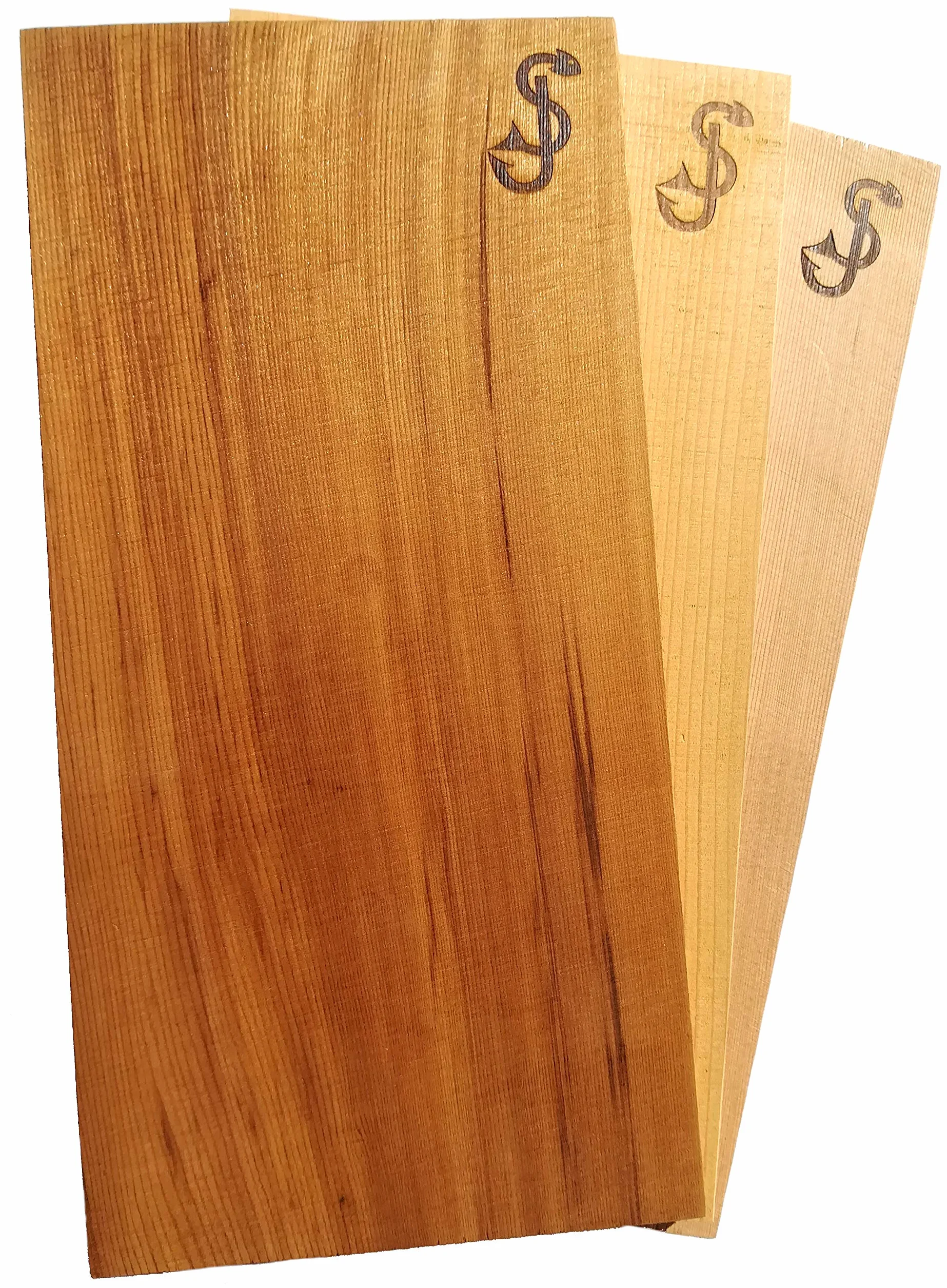 Planches à fumer en cèdre Rouge SJ, ensemble de 3 planches à griller 100% naturel