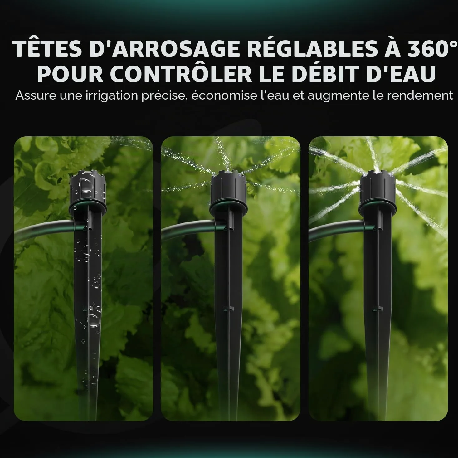 MARS HYDRO Kits d'irrigation goutte automatique avec seau pliable de 5 l, pompe à eau améliorée 24 W, 8 émetteurs goutte