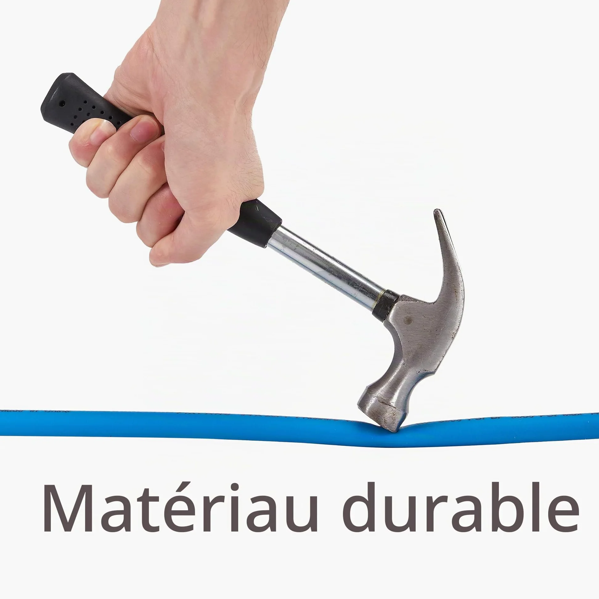 FIXFANS Tuyau d'extension de nettoyeur haute pression de 6,35 mm x 15,2 m – Tuyau haute pression de rechange résistant aux plis et à l'usure – Compatible avec les raccords M22 – 3600 PSI