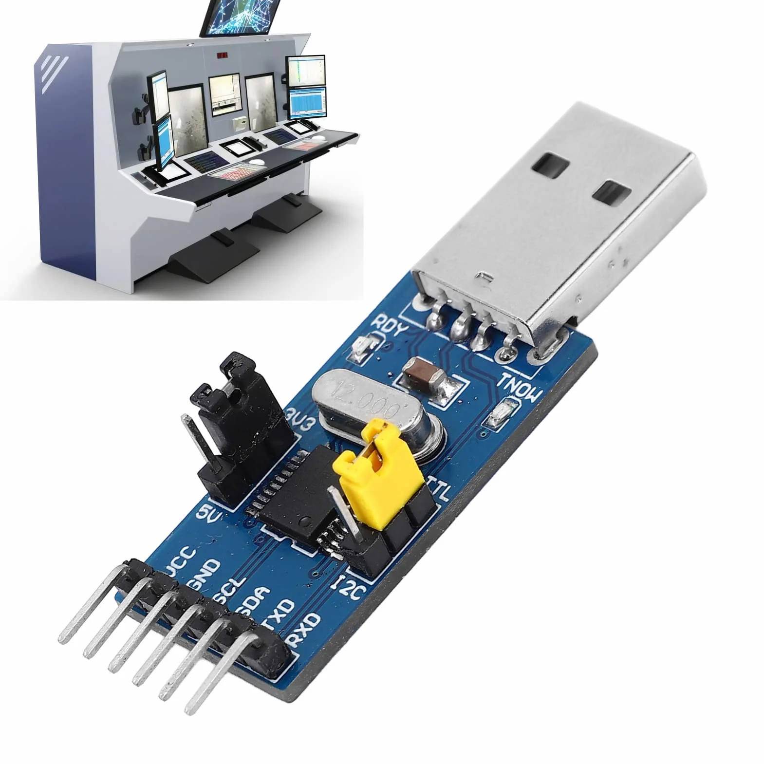 Module Adaptateur USB vers IIC I2C UART TTL Série avec Fil de Raccordement