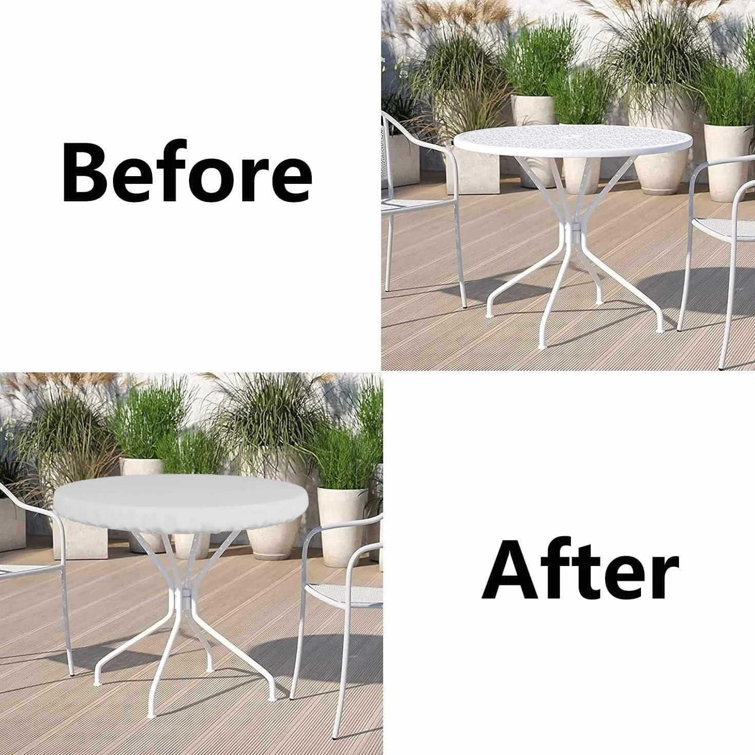 Housse de Table Ronde Extérieur Imperméable Anti-UV 160x10cm