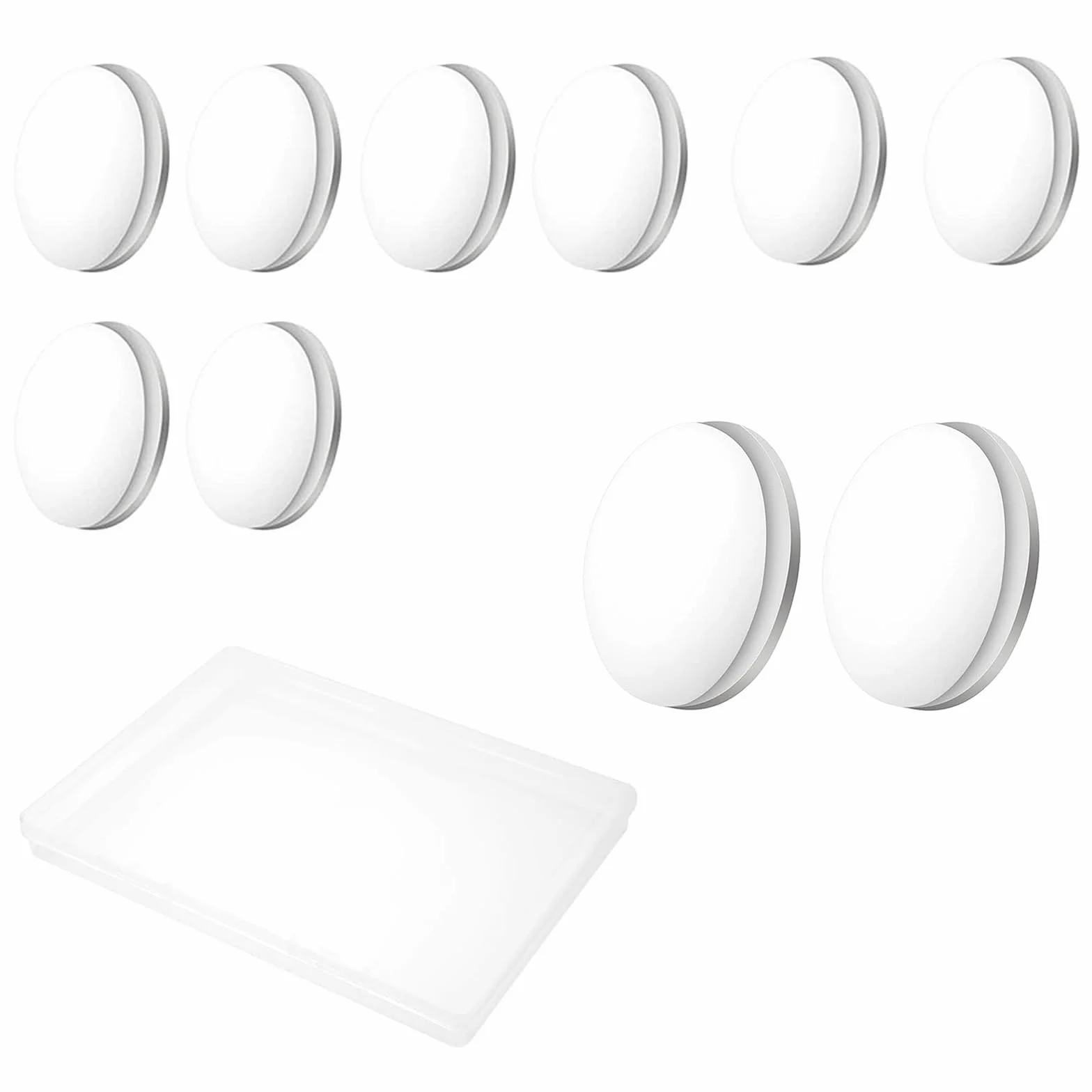 Poids pour Rideaux de Douche Magnétiques Ronds 10 Pièces Blanc