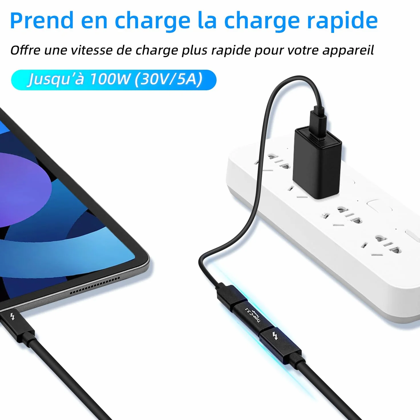 Adaptateur USB C femelle vers femelle 2Pcs USB 3.1 10Gbps 4K Charge Rapide Transfert Données
