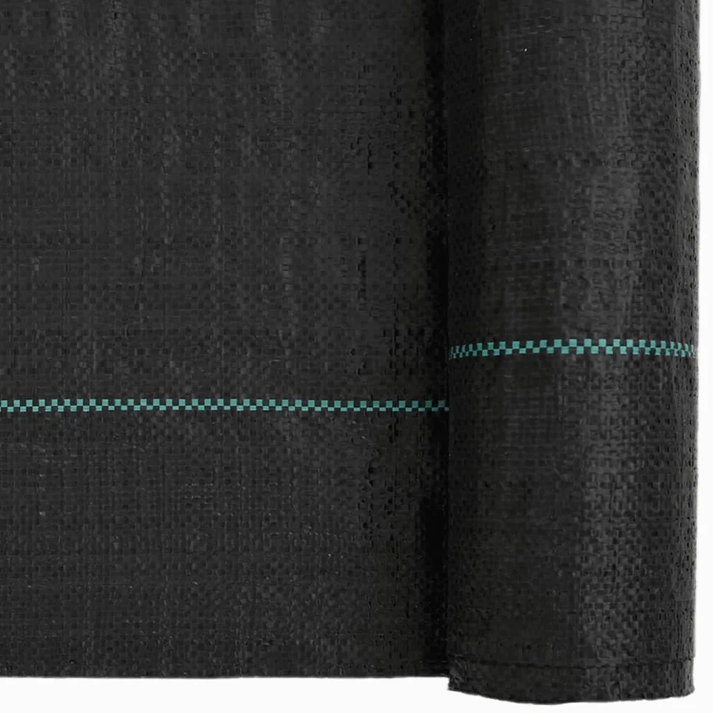 Membrane Anti-Mauvaises Herbes Noir 4x25 m PP géotextile pour Jardin, terrasse, allée, Potager, stabilisation, Filtration, Protection des Plantes, Drainage, Sol, Gravier