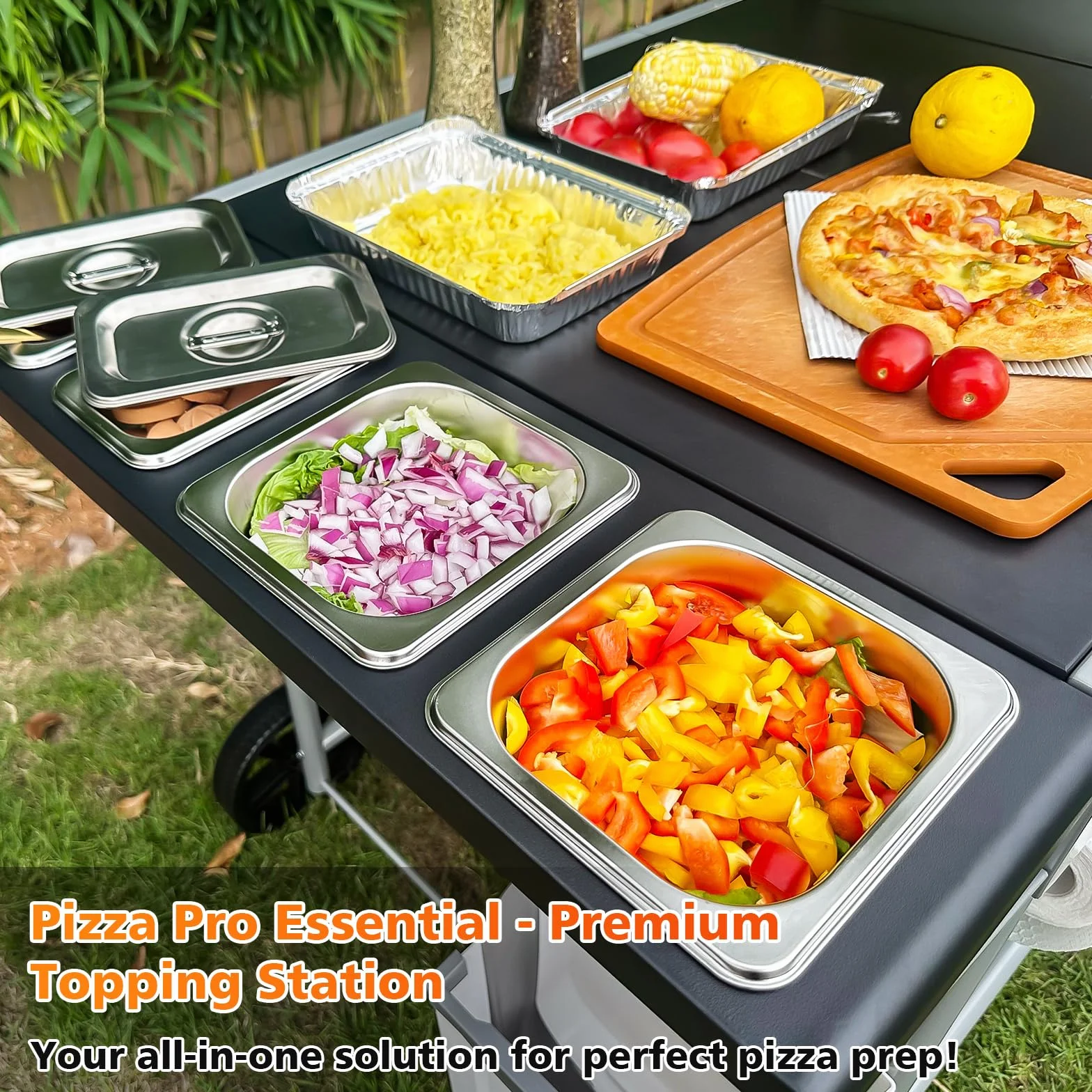 Table de four à pizza Ooni Koda/Karu/Fyra 128 x 64 cm support mobile barbecue d'extérieur Blackstone Griddle Cuisinart