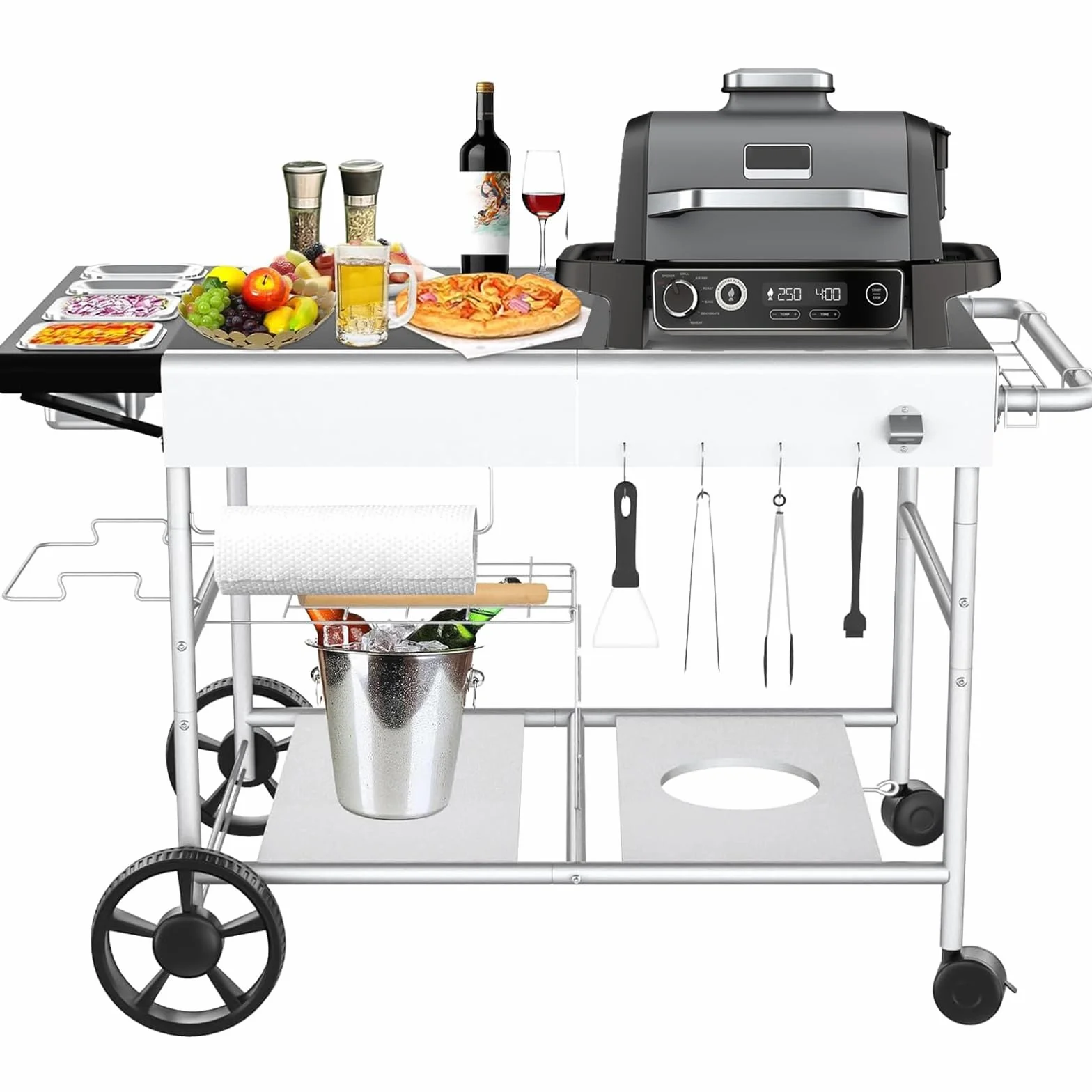 Table de four à pizza Ooni Koda/Karu/Fyra 128 x 64 cm support mobile barbecue d'extérieur Blackstone Griddle Cuisinart