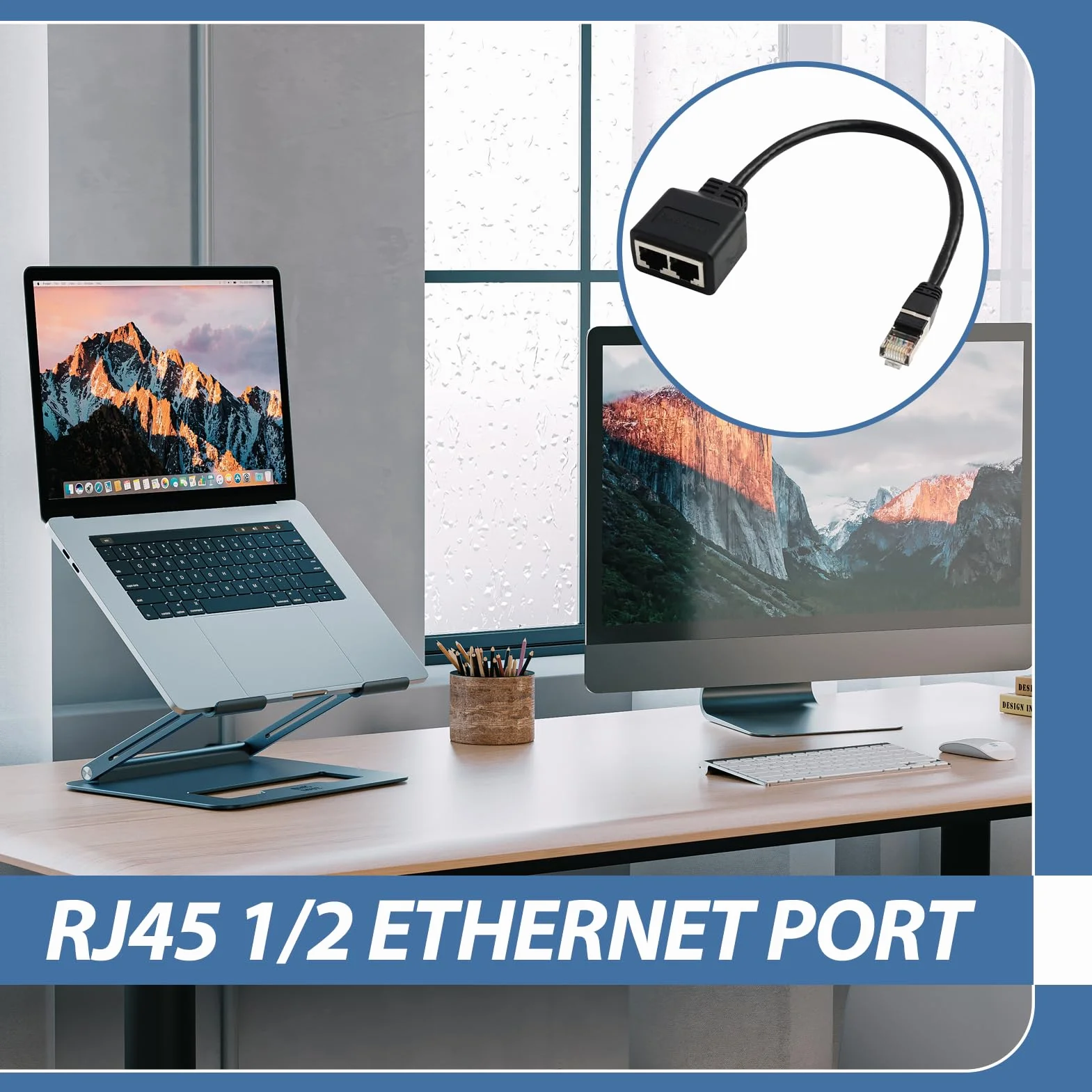 Coupleur RJ45 Répartiteur Ethernet LAN 1 vers 2 Adaptateur Cat5 Cat5e Cat6 Cat7