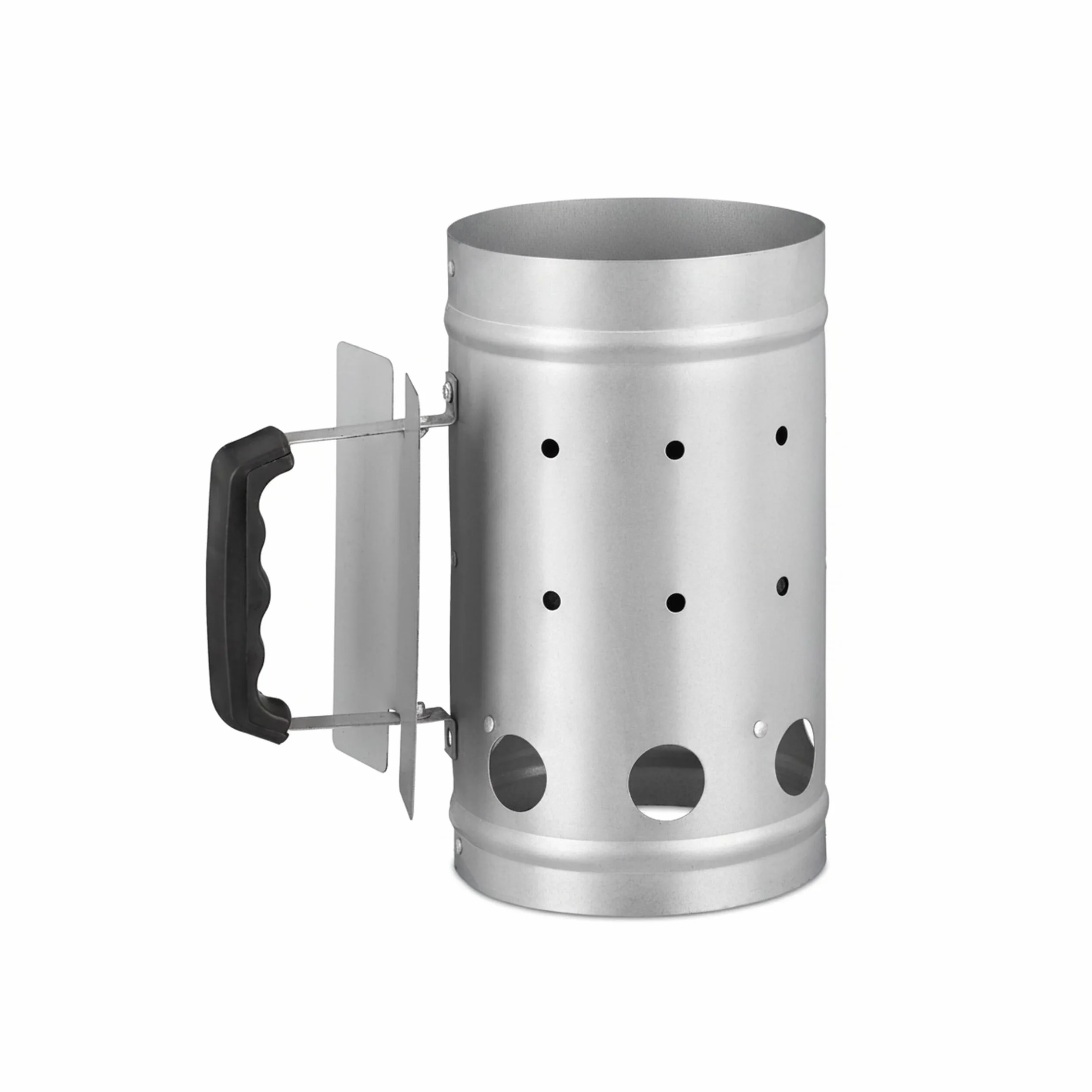 Relaxdays Cheminée d’allumage charbon acier allume feu barbecue HxD 27 x 16 cm grill starter argent