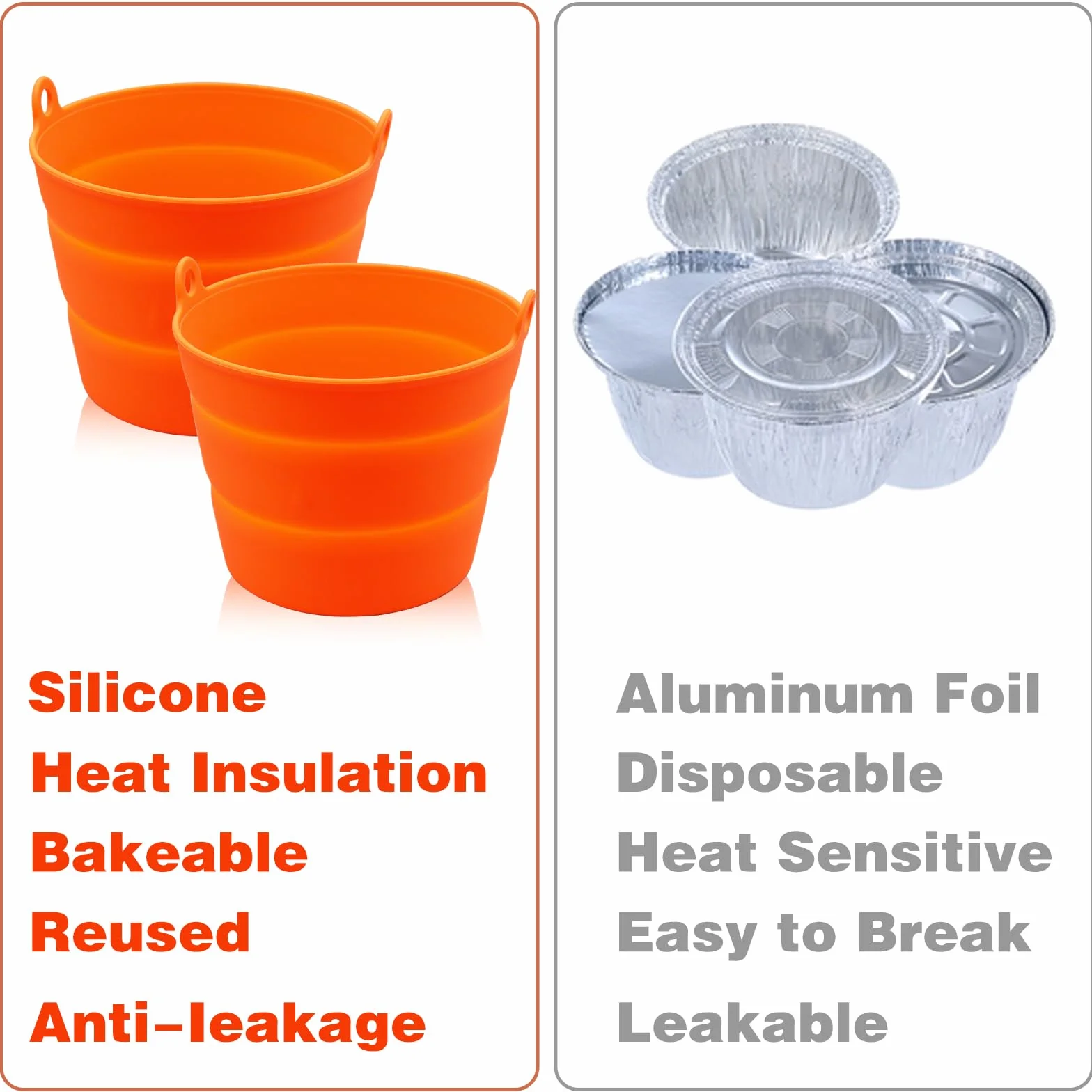Lot de 2 revêtements de seau à graisse en silicone pour Traeger