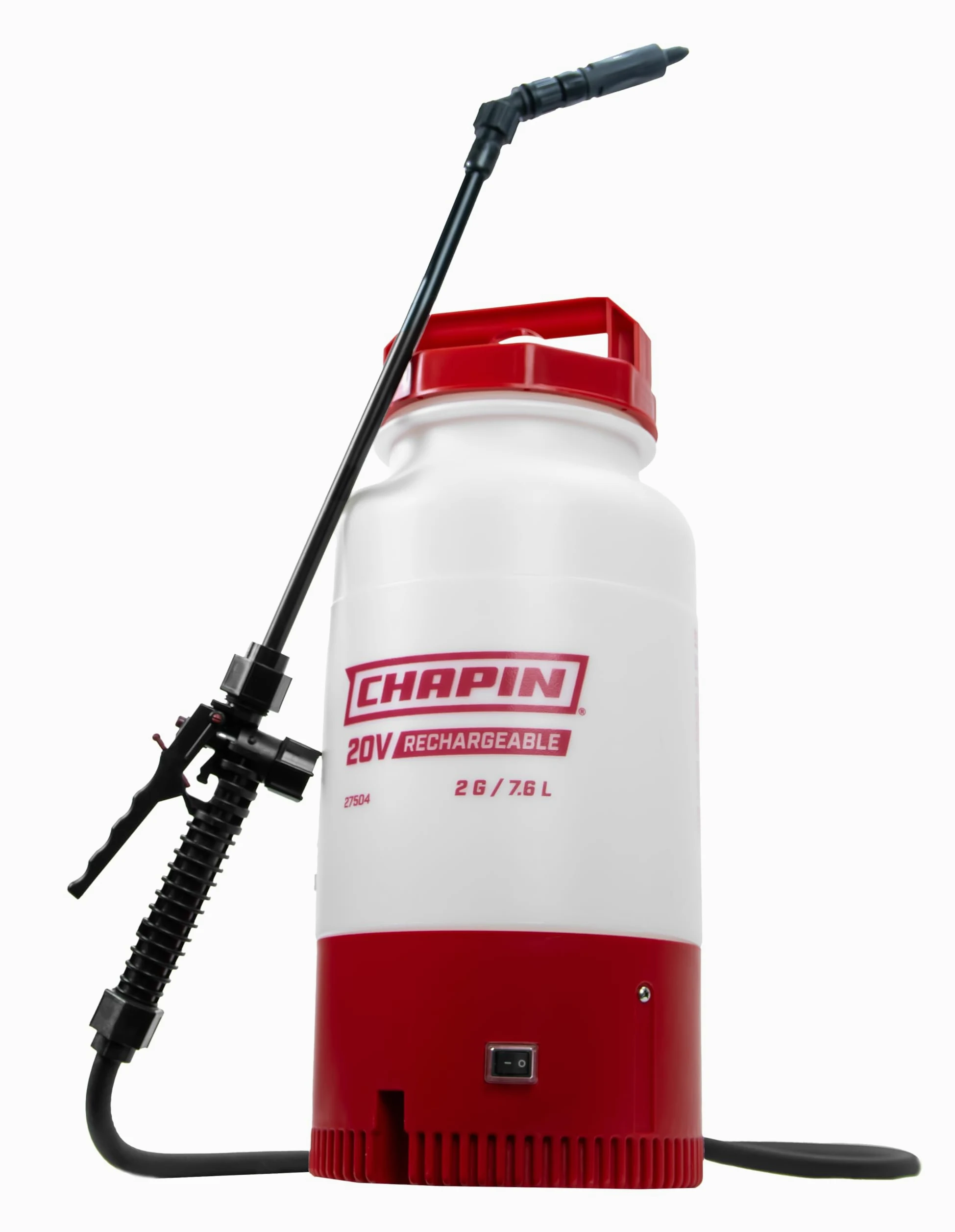 Chapin ProSeries 27504 – Pulvérisateur de réservoir multifonction rechargeable à batterie intégrée de 2 gallons pour pelouse et jardin, engrais, contrôle des insectes et désherbants, blanc translucide
