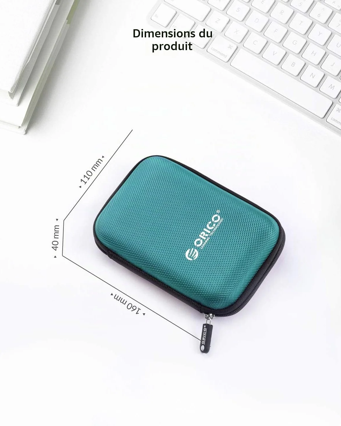 ORICO Étui de Protection Disque Dur Externe Étanche 2.5'' pour HDD SSD Bleu (PHD-25)