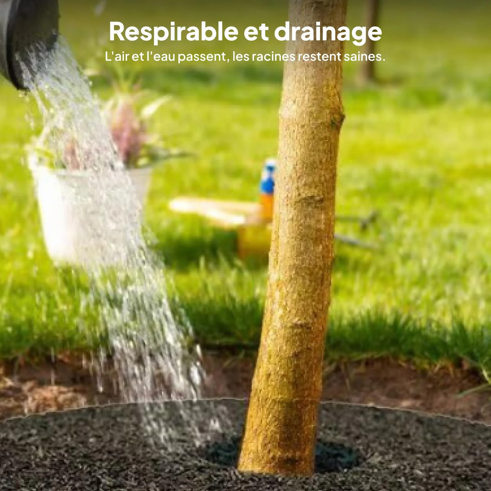 Tapis de Protection pour Arbres Anti-Herbes Diamètre 32cm 10 Pièces