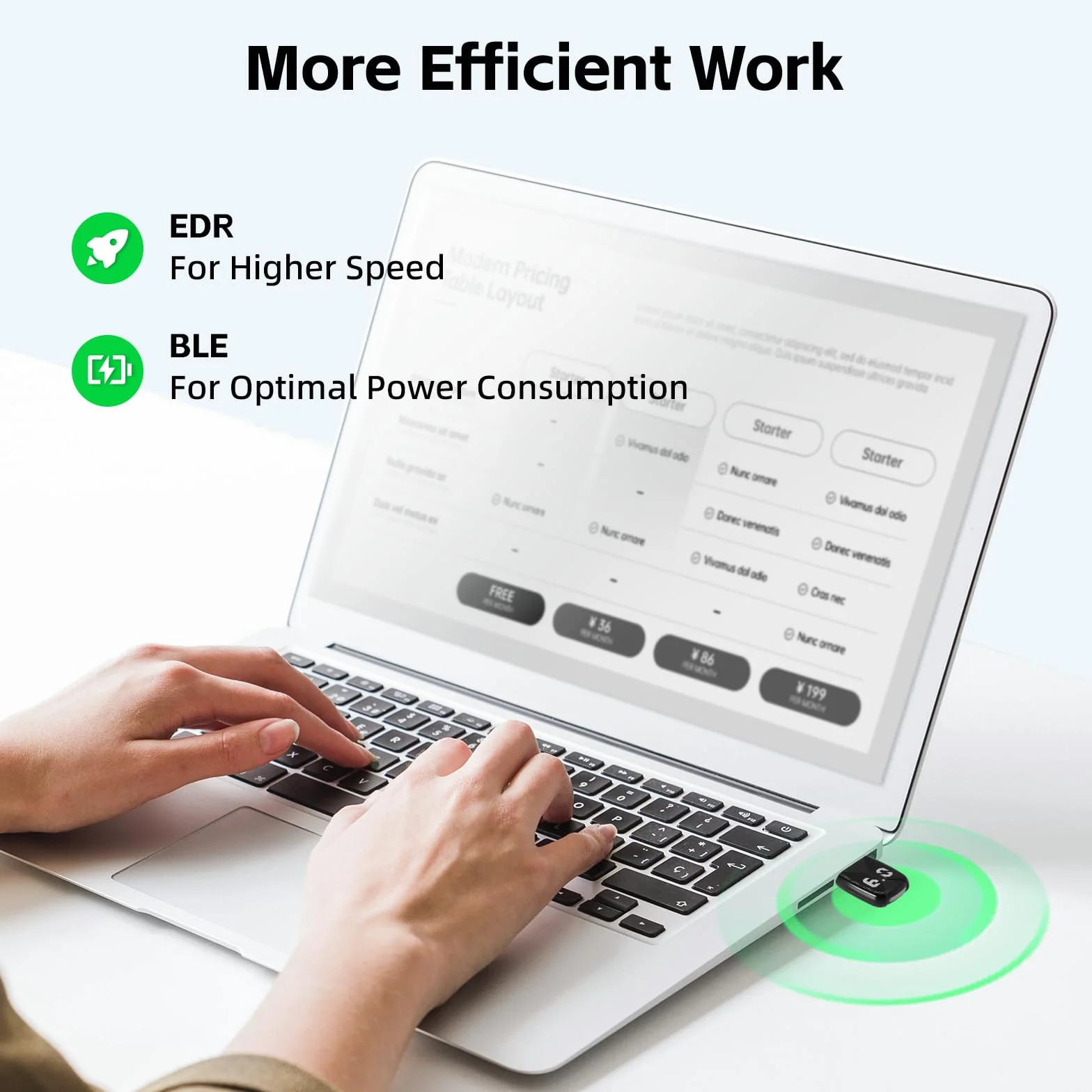 Adaptateur Bluetooth USB 6.0 pour PC, Dongle Bluetooth Windows 11/10/8.1