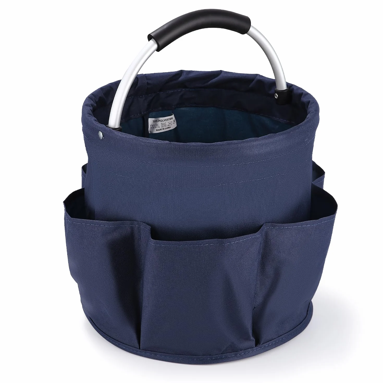 Organiseur de Nettoyage Multi-Poches Pliable 6 Compartiments Bleu