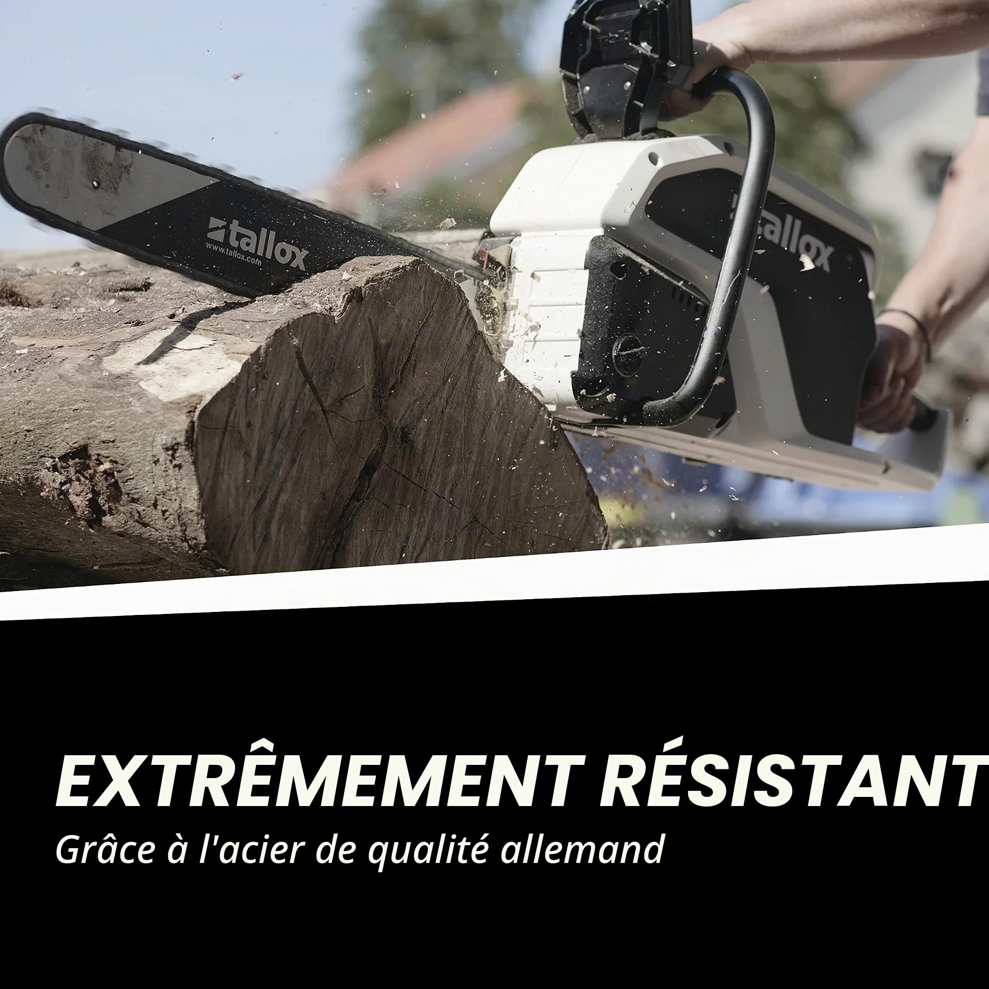 3 tallox Chaînes de tronçonneuses à gouges carrées 3/8" 1,6 mm 66 maillons longueur de guide-chaîne 45 cm compatible avec Stihl