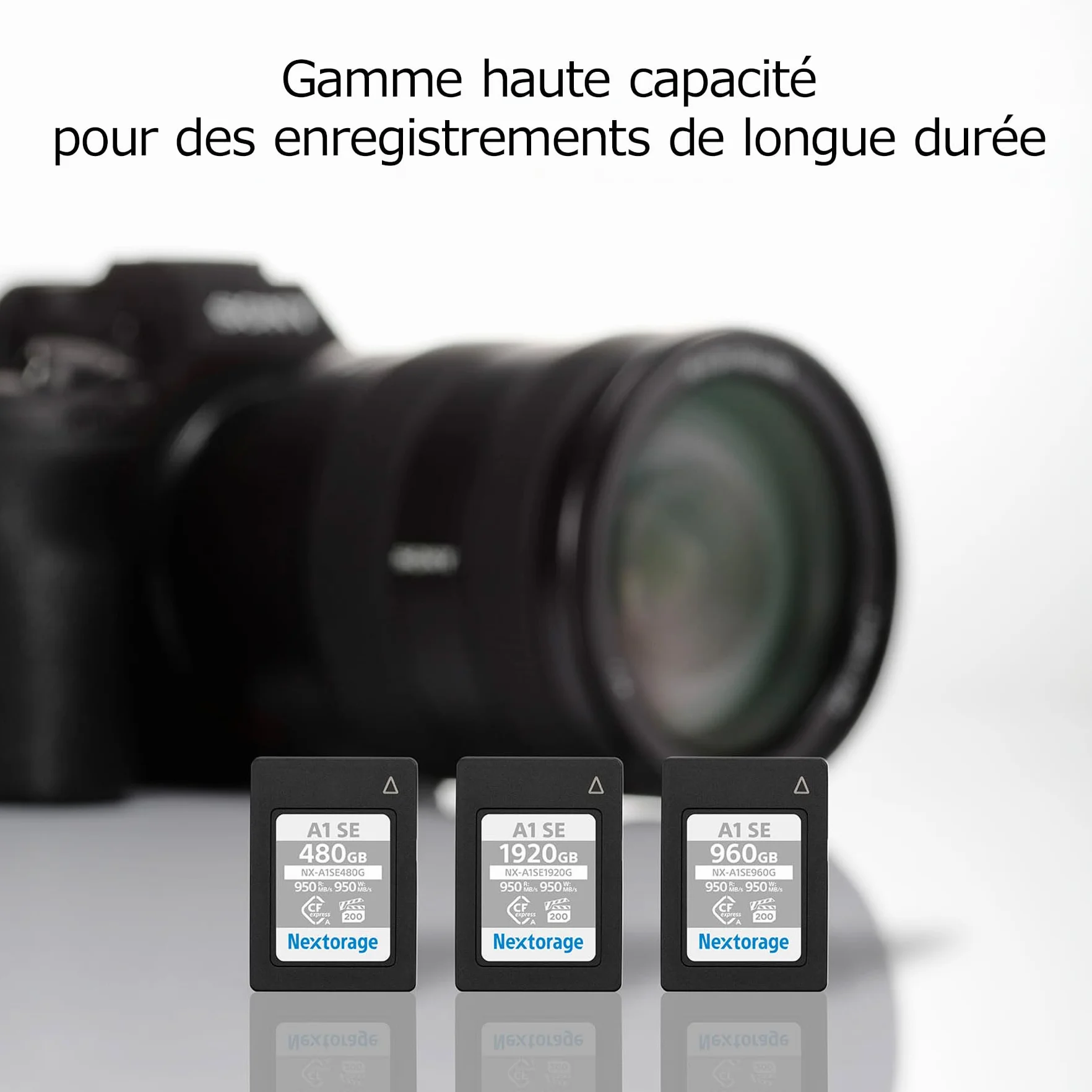 Nextorage CFexpress Type A 480Go Carte mémoire VPG200 Japonaise pour Sony Fujifilm A1SE
