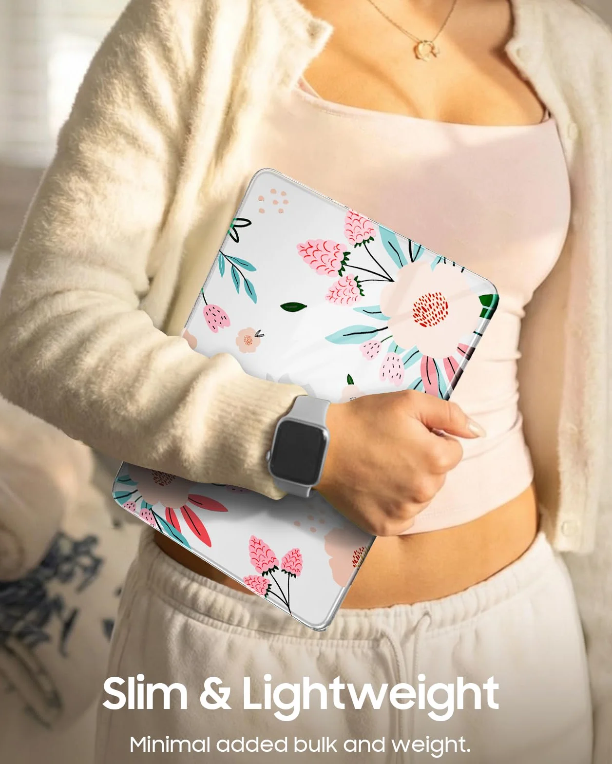 FINTIE Coque MacBook Neo 13 Pouces 2026 A3404 Série Motifs Fine Légère Rigide Plastique Camélia