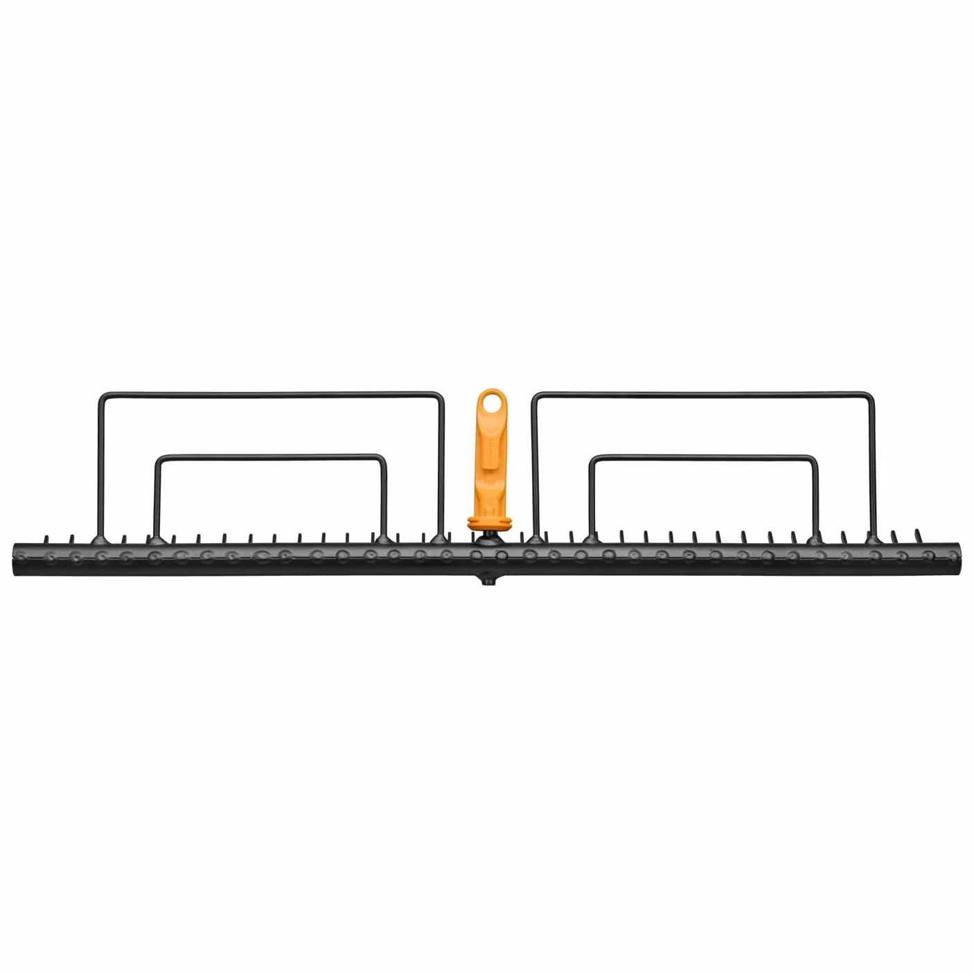 Fiskars OneClick Râteau à Gazon | Changement Facile en Un Clic, Acier Trempé, Noir/Orange, 1080680