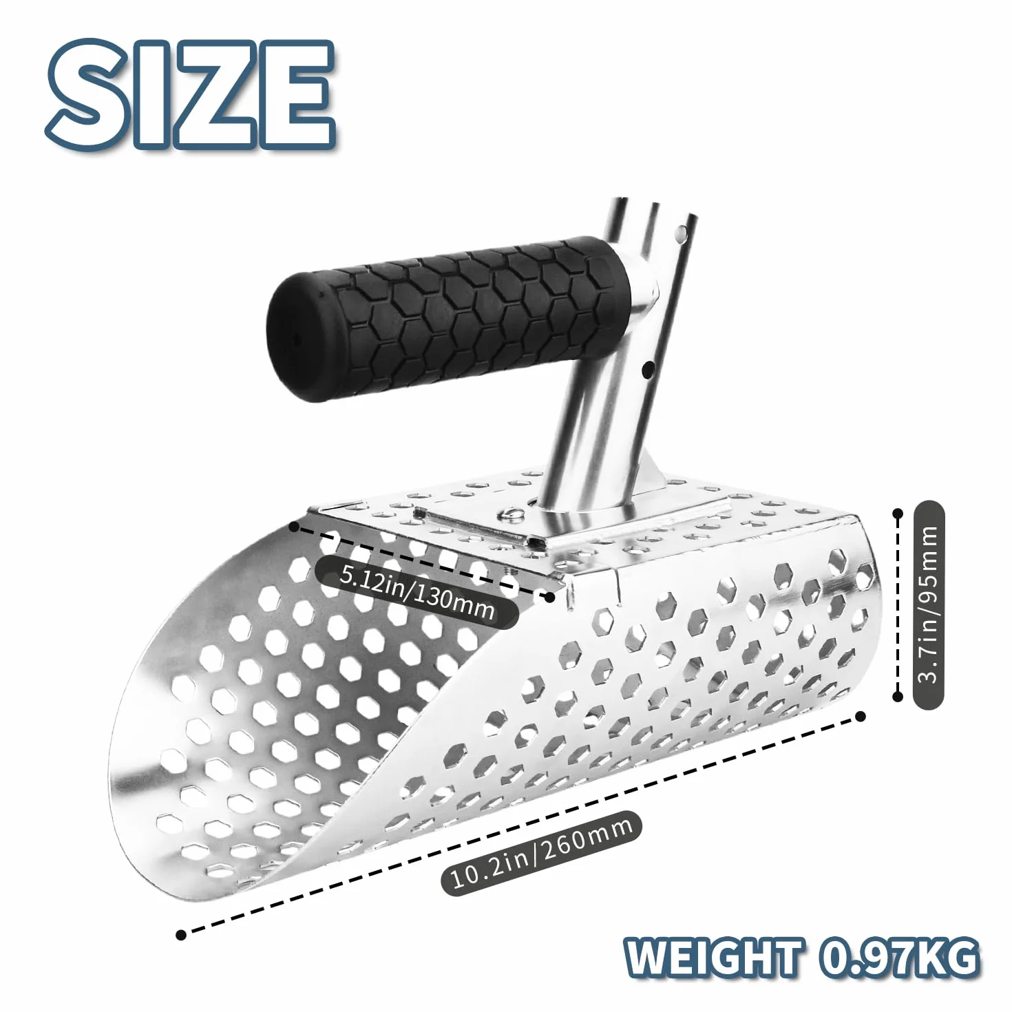 Kit de 2 Pelles à Sable pour Détection de Métaux en Acier INOX, Grande et Petite