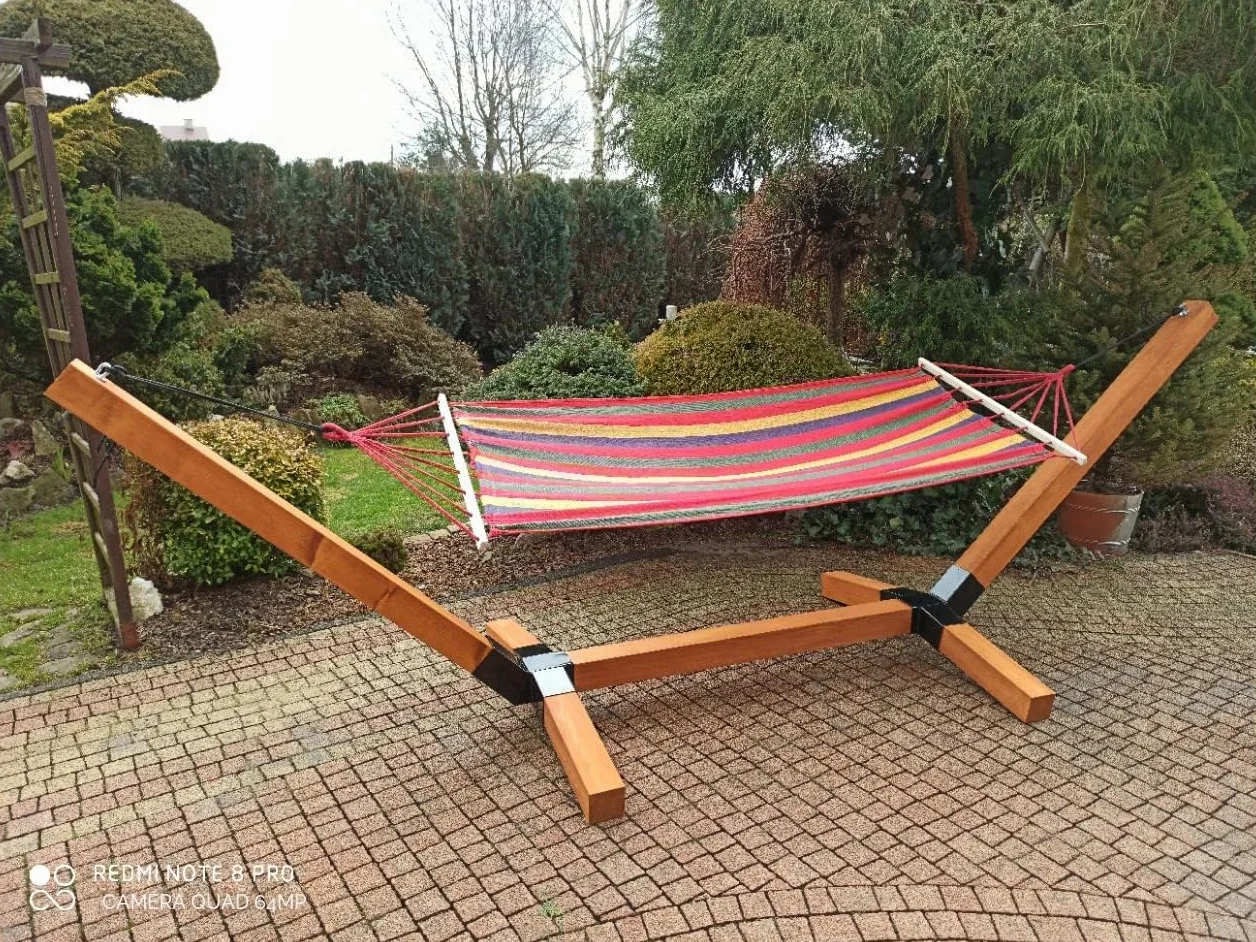 Cadre de hamac en bois dur 200 kg Universel Marron