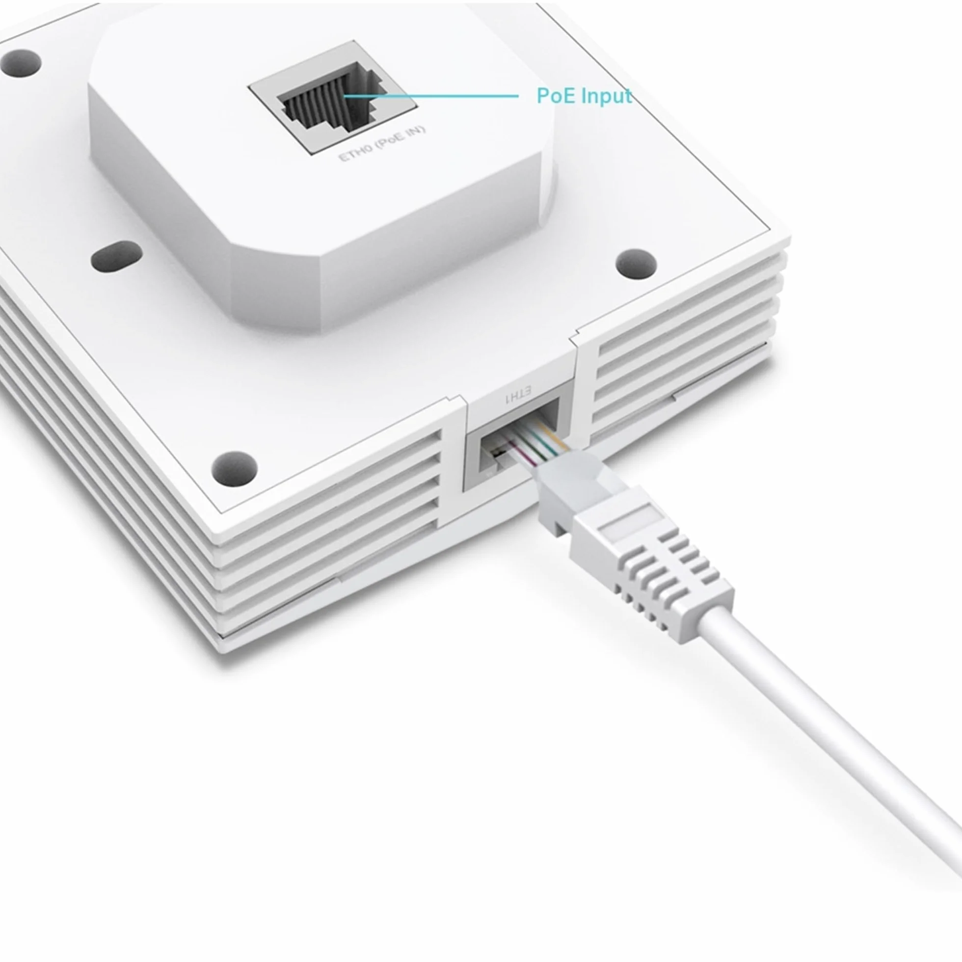 TP-Link Omada EAP650-Wall Point d'accès WiFi 6 AX3000 Murale, PoE 802.3af/at, Gigabit Ethernet