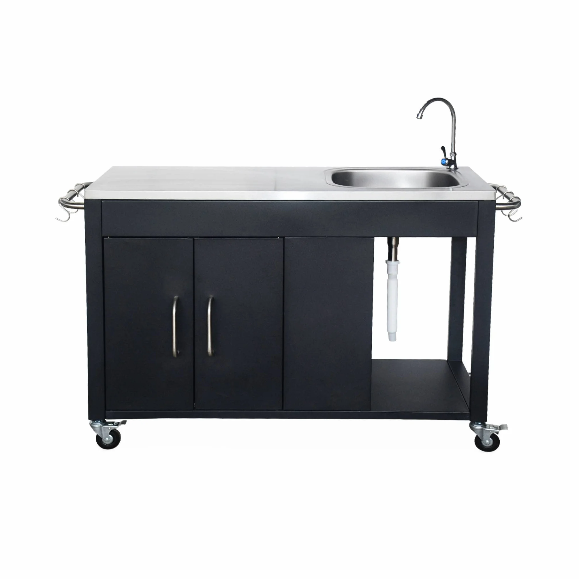 Alice's Garden Cuisine extérieure acier noir L139xP70.6xH113 cm