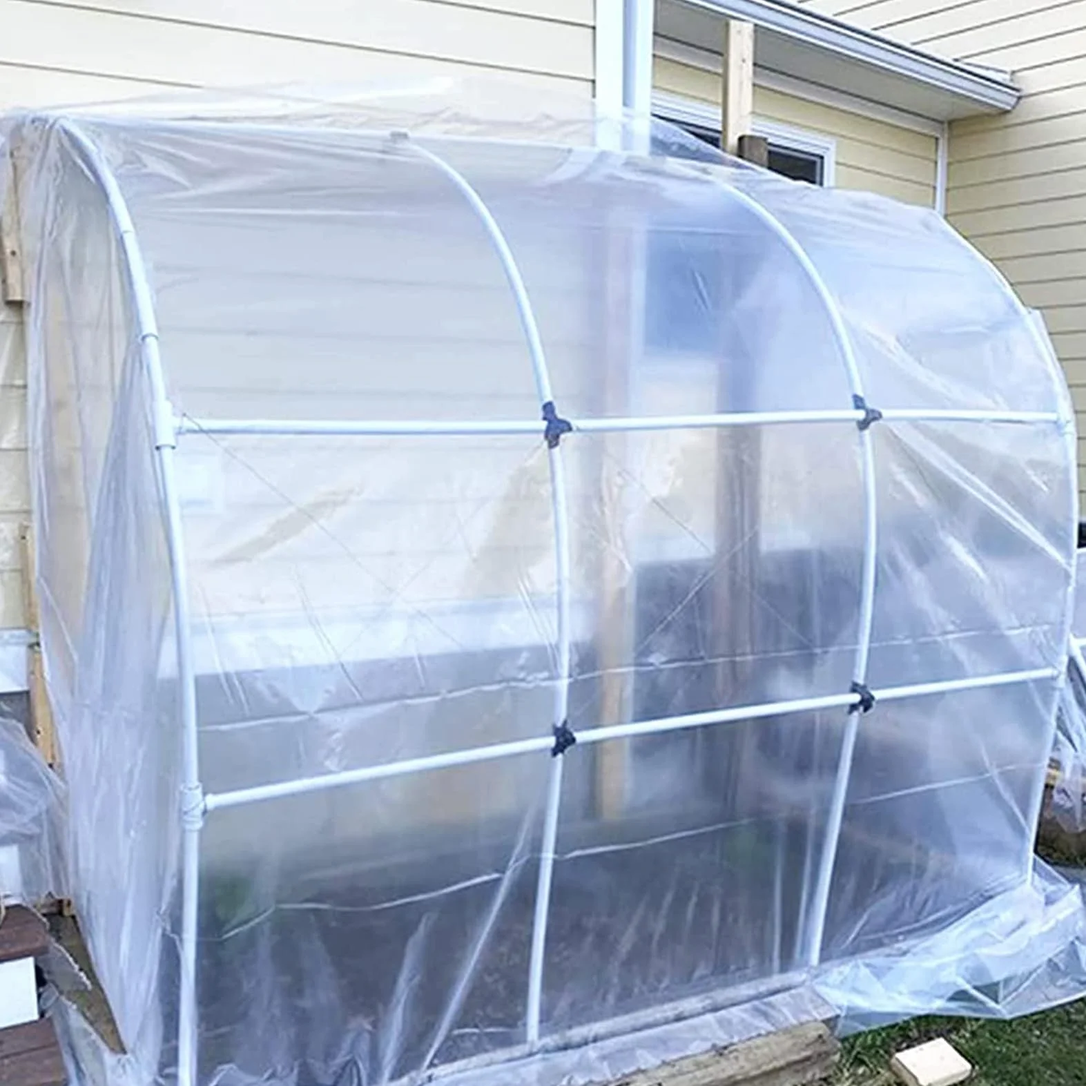Bâche pour Serre 3M Polyéthylène Extra Épais Film Transparent Résistant Jardin Polytunnel Protection