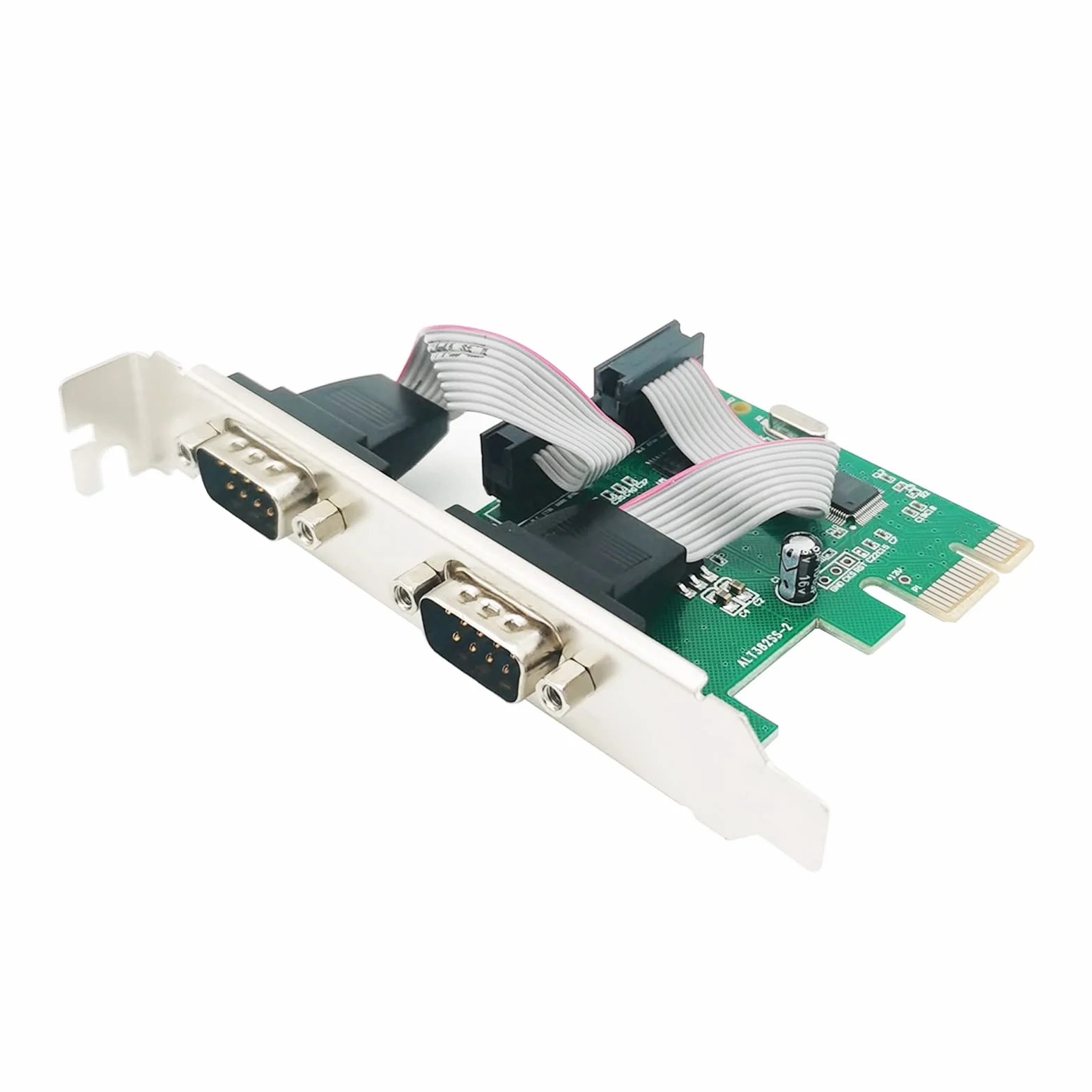Carte d'extension PCI-Express PCIe 2 Ports série DB9 RS232 Adaptateur
