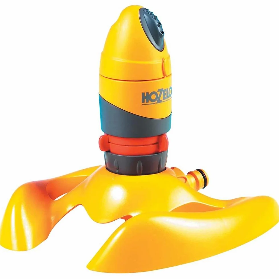 HOZELOCK - Arroseur Rotatif Pro 314 M²: Arroseur Pulvérisateur sur Socle Grande Surface Ø 20M, Ultra Uniforme grâce au Moteur Hydraulique et aux 2 Schémas de Pulvérisation, Direction 360° [2336P0000]