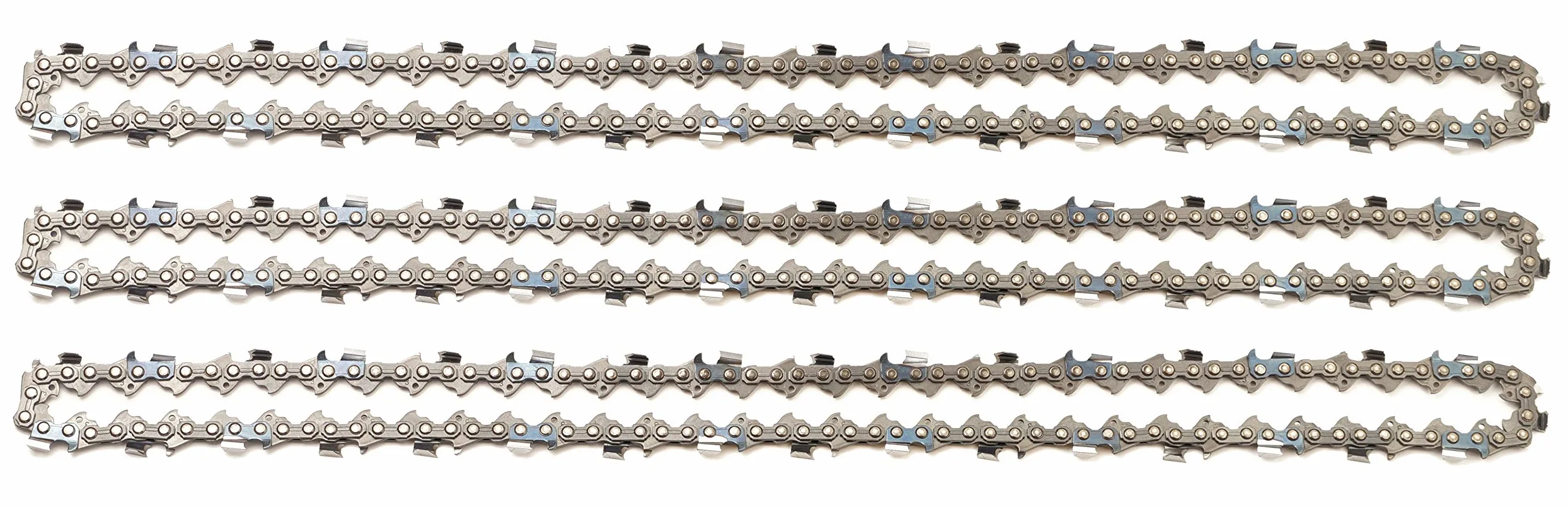 3 tallox Chaînes de tronçonneuses à gouges carrées 3/8" 1,6 mm 66 maillons longueur de guide-chaîne 45 cm compatible avec Stihl