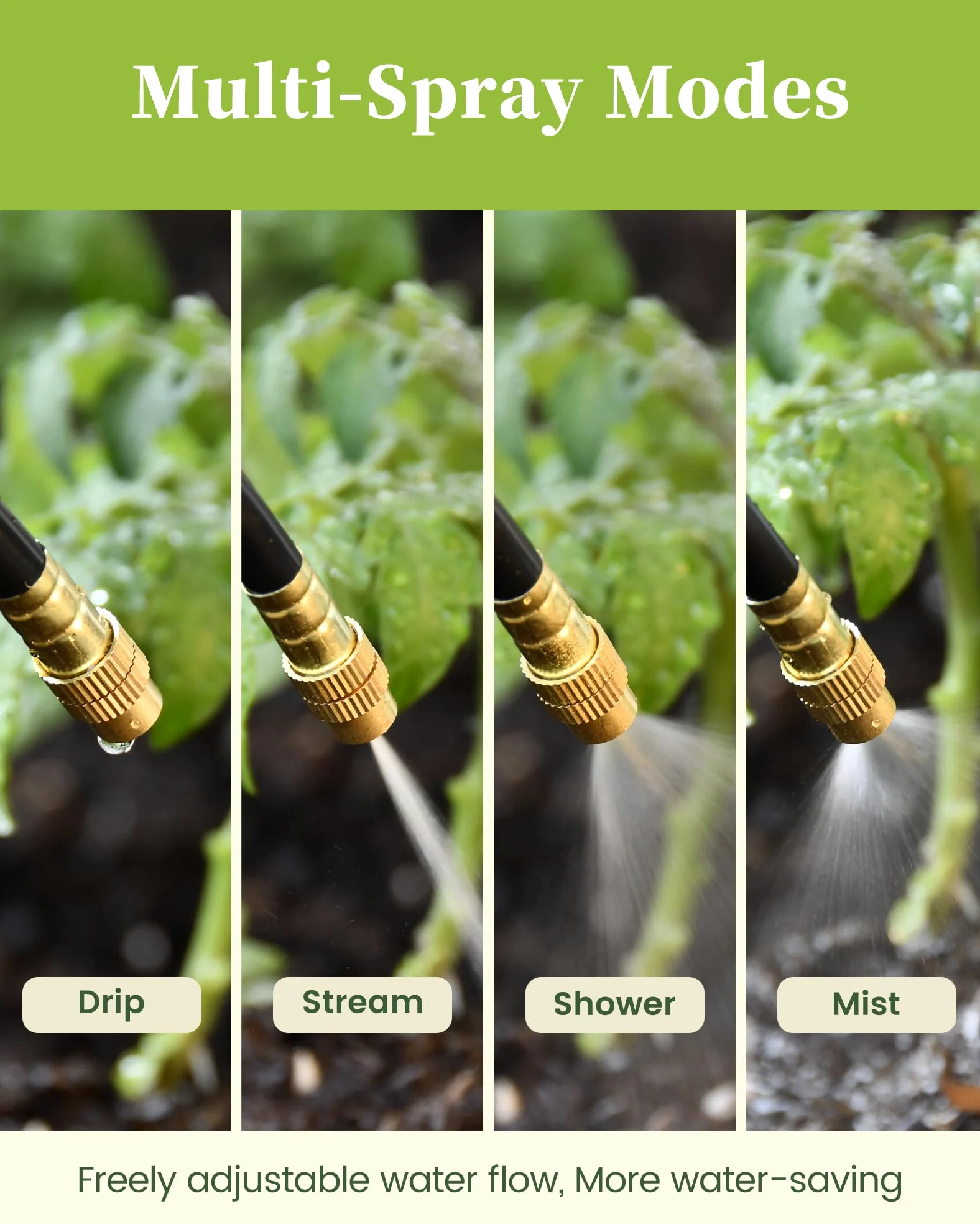 RAINPOINT Système d'irrigation goutte à goutte réglable à 360°, système d'arrosage de jardin de 15 m avec 15 buses