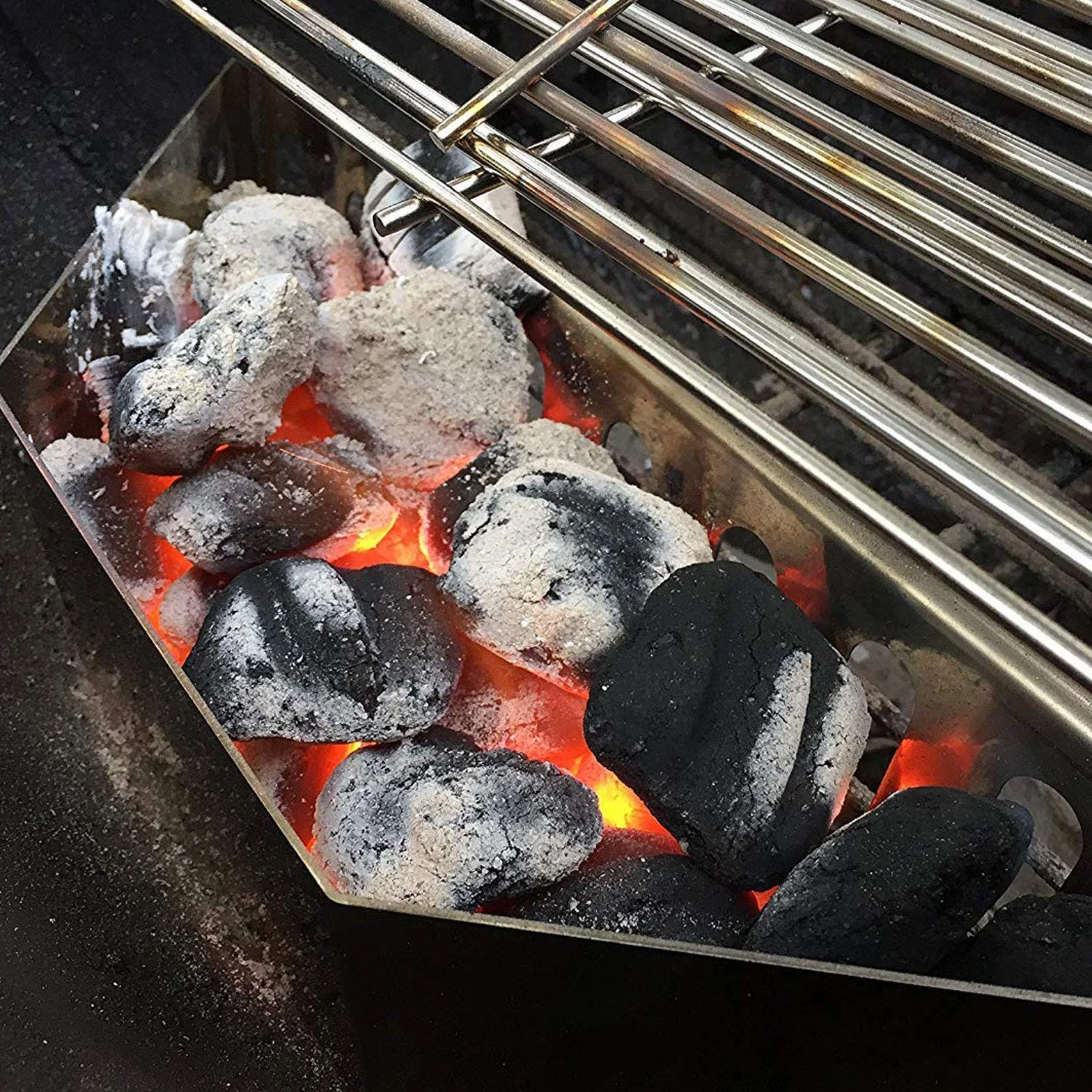 WELL GRILL Paniers à Charbon Cheminée Barbecue pour Weber 57 & 67cm Charbon Briquettes