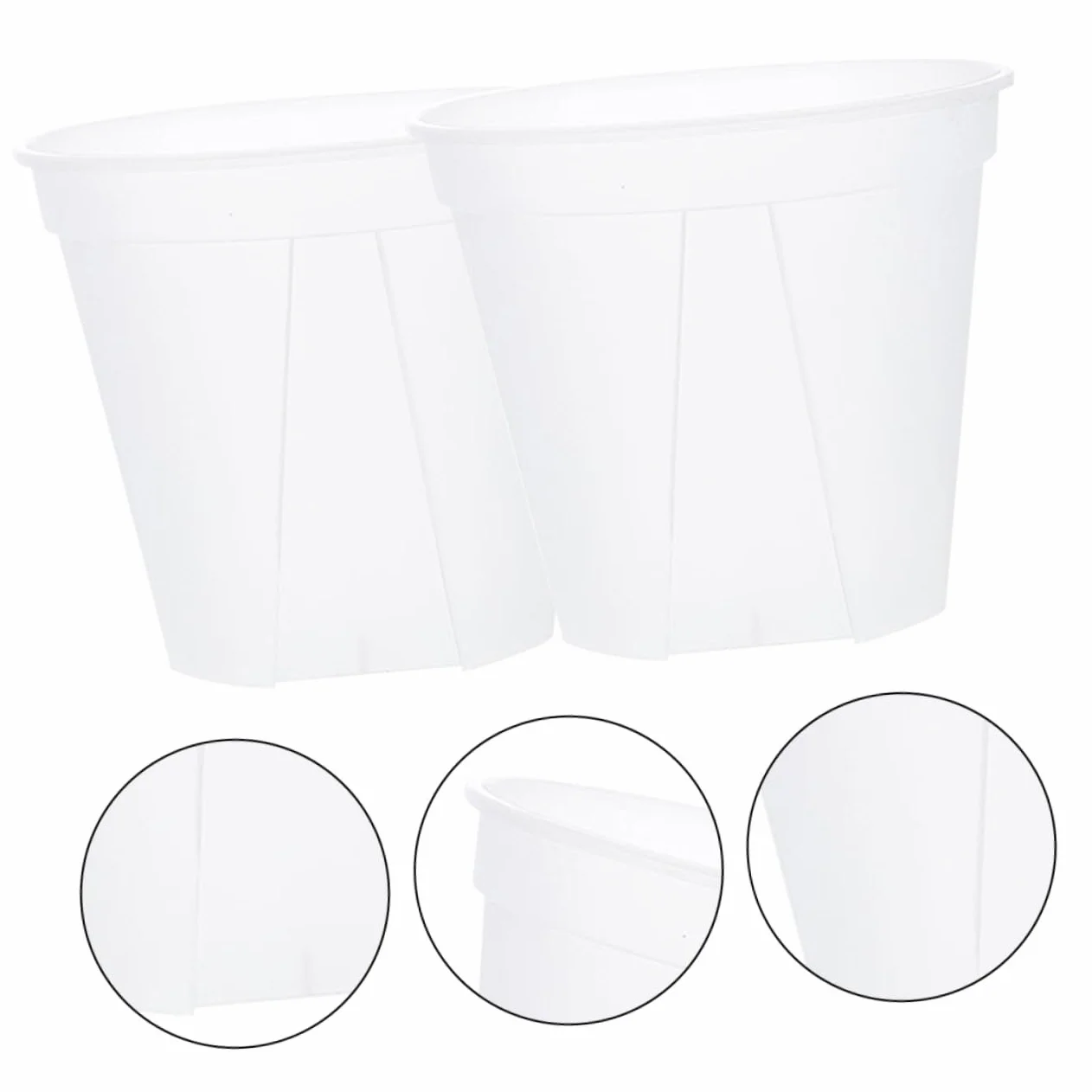 TOYANDONA Pots de Rempotage Transparents pour Orchidées Lot de 2 Plastique Robuste Diamètre 27 Cm