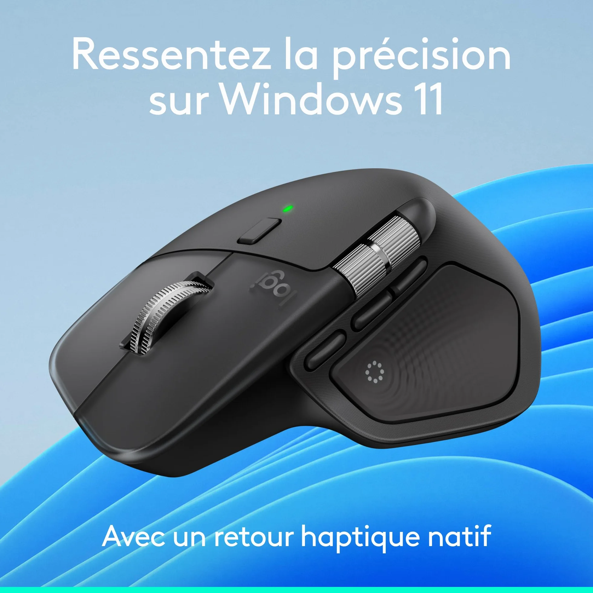 Logitech MX Master 4 Souris sans Fil Ergonomique avec Retour haptique Charge USB-C Bluetooth Graphite