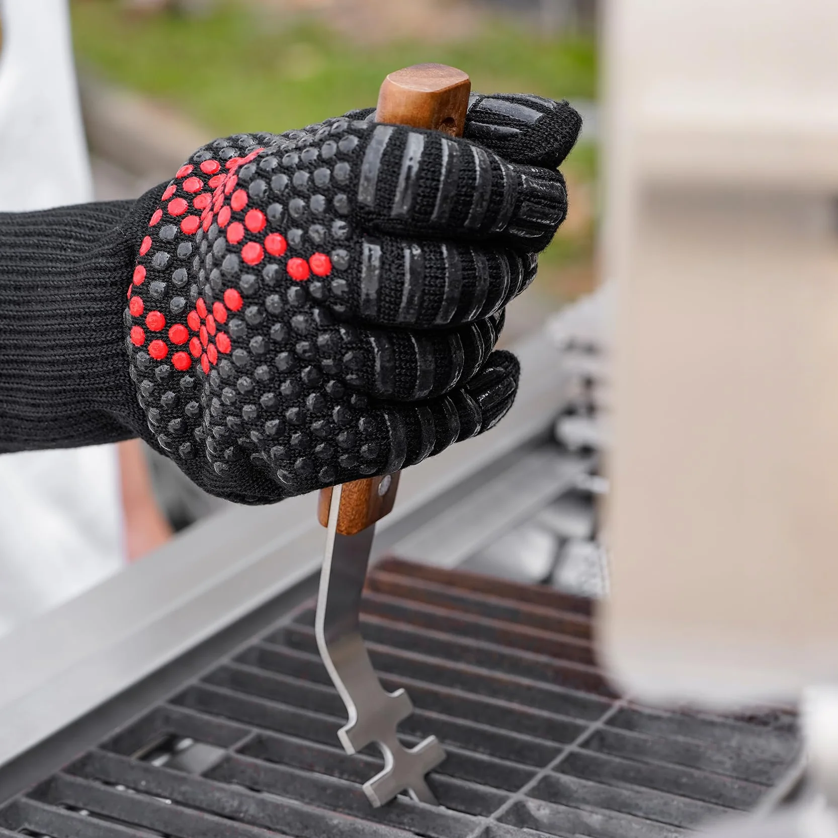 Onlyfire Leve à Grille de Barbecue en Acier Inoxydable - 2 Pièces - Ustensiles Universels pour BBQ