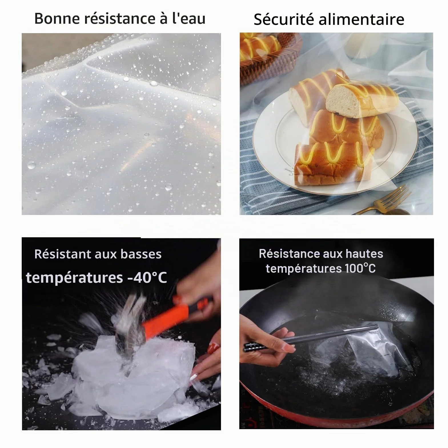 Film de serre polyéthylène 850 g 2 m x 4 m Extra épais Résistant déchirure