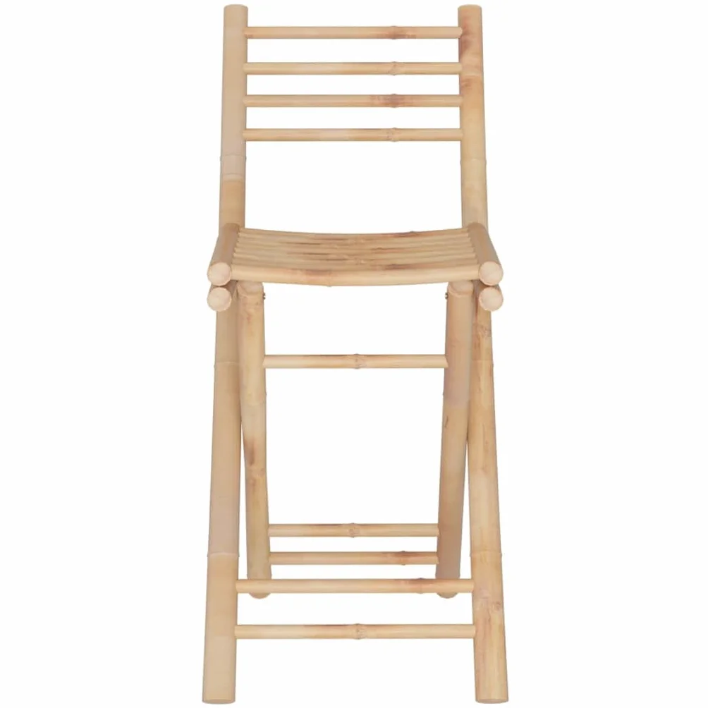 Mobilier de Bar 3 pcs Bambou Brun Salons de Jardin