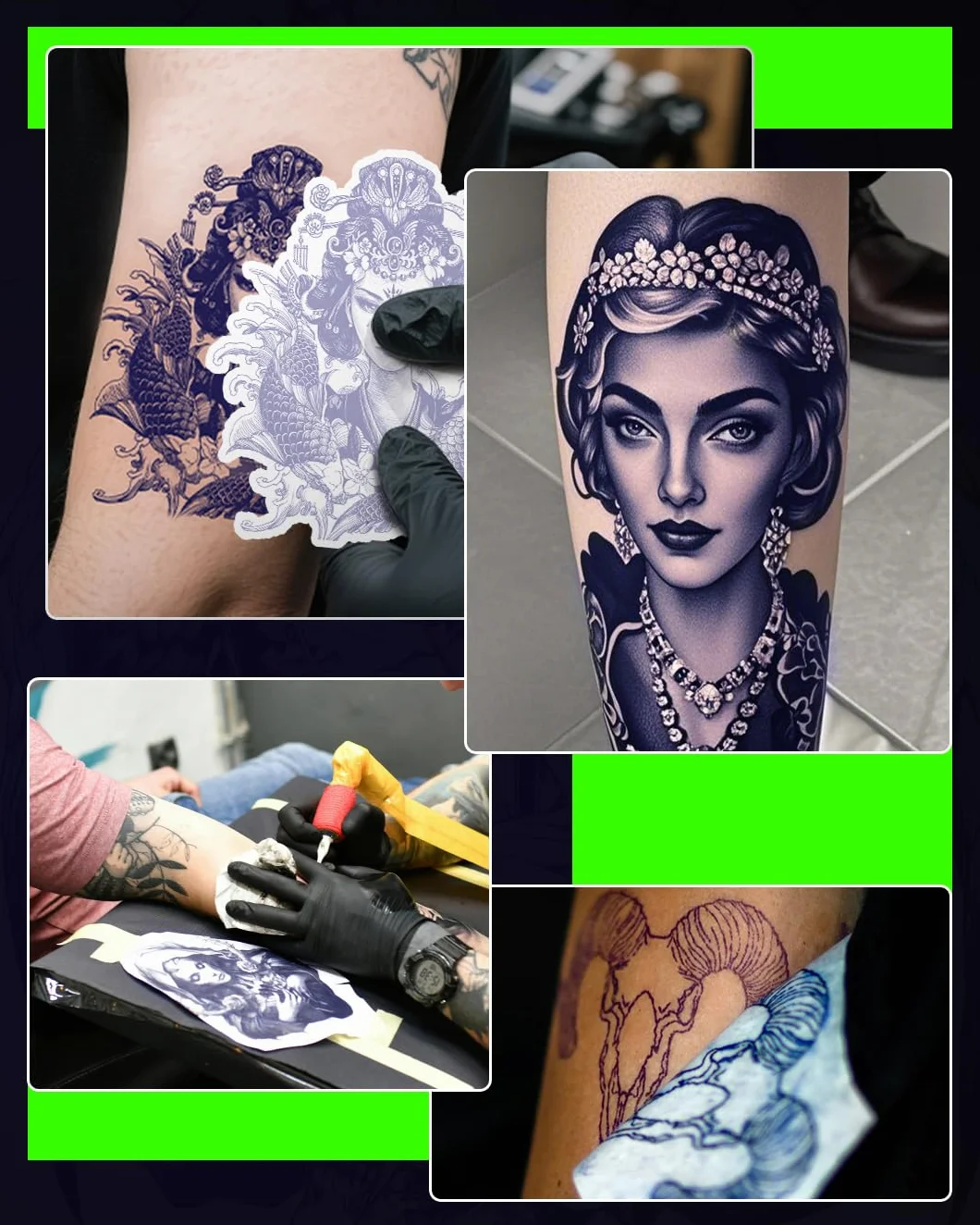 Thermocopieur Tatouage Bluetooth P84 Imprimante Stencil 5 Feuilles Papier Transfert Noir