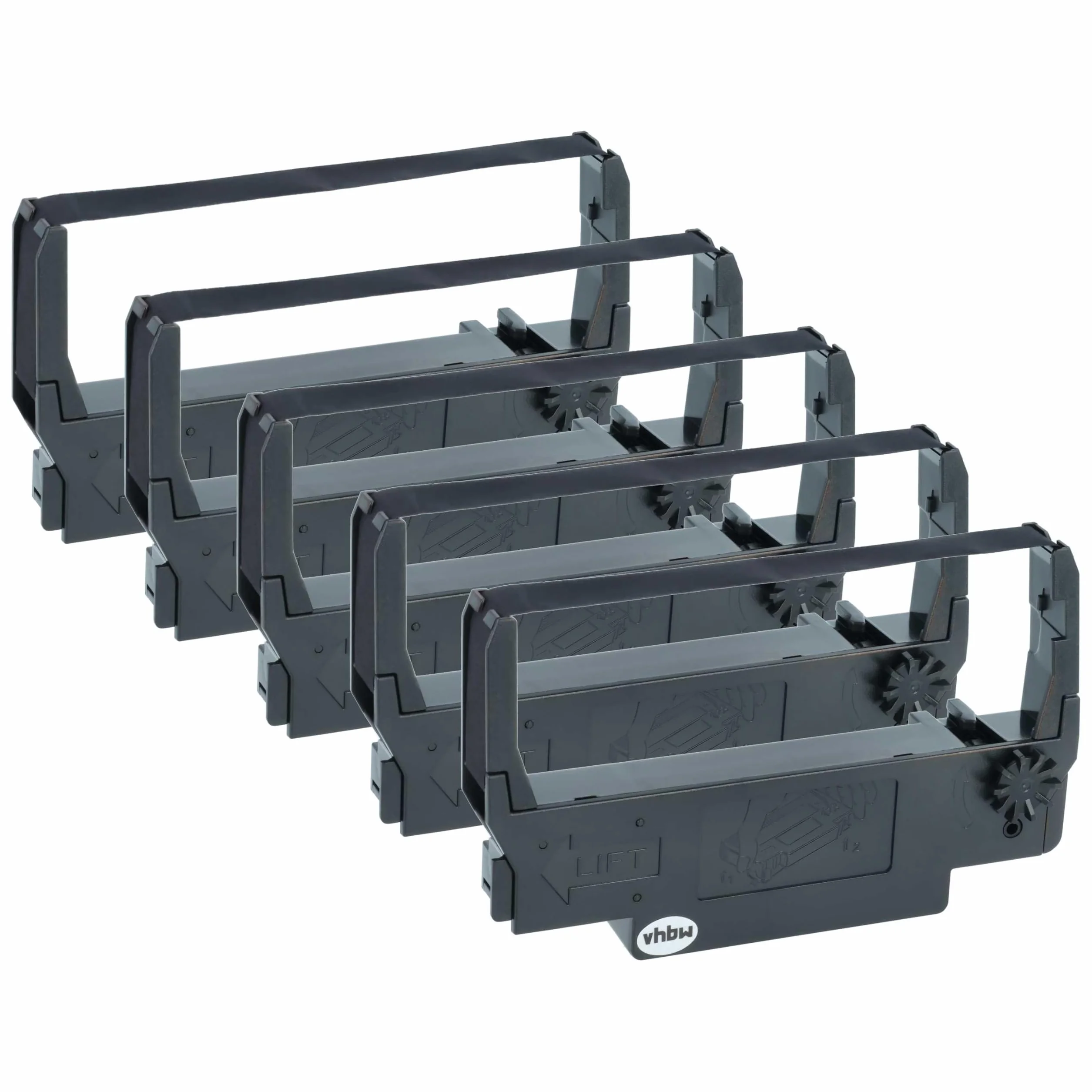 vhbw 5x Ruban encreur compatible Epson TM-U220B TM-U375 TM-U220D TM-U370 TM-U325 imprimante matricielle noir