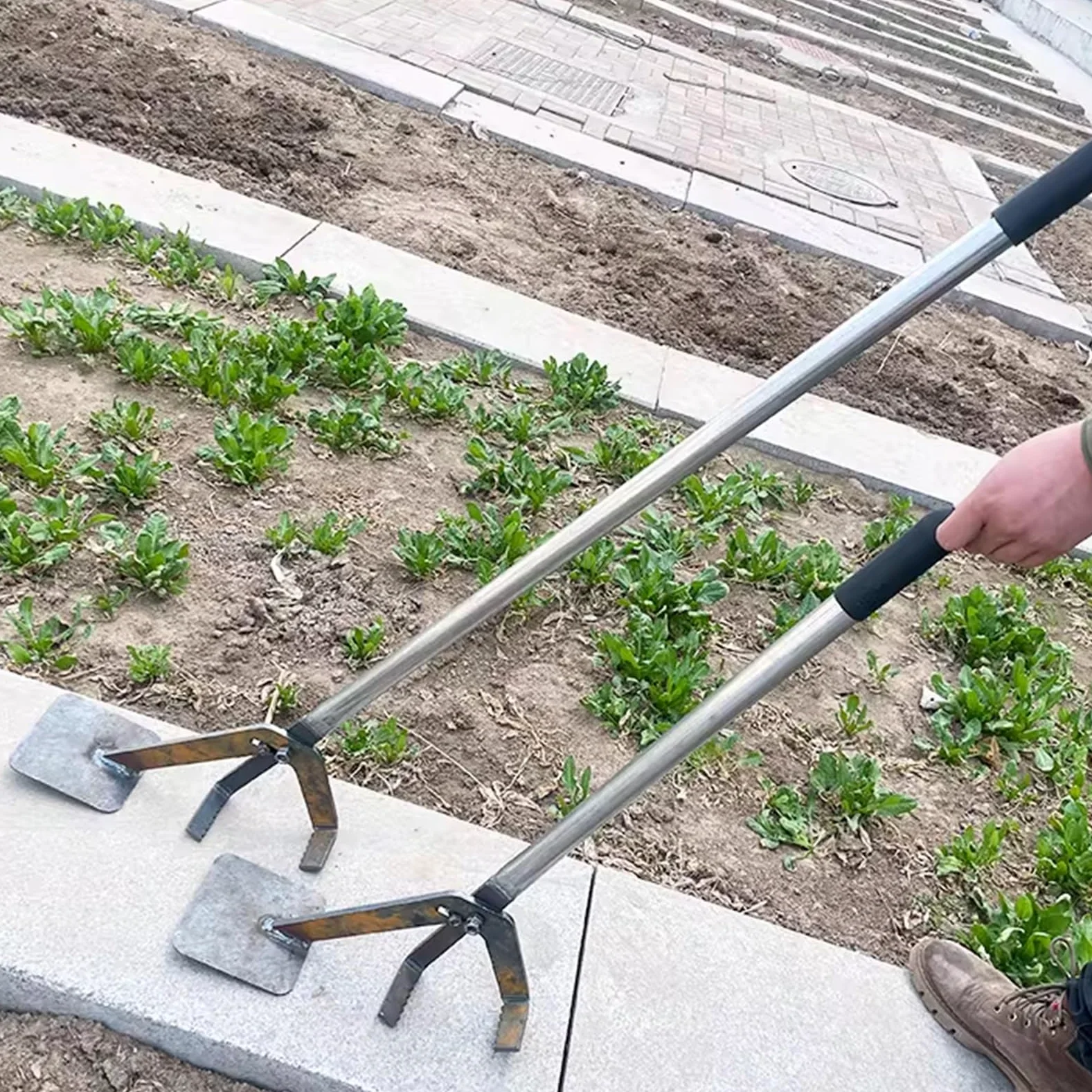 Extracteur de racines robuste et outil de retrait de souches, 91,4 cm pour l'entretien sans effort de pelouse et de jardin