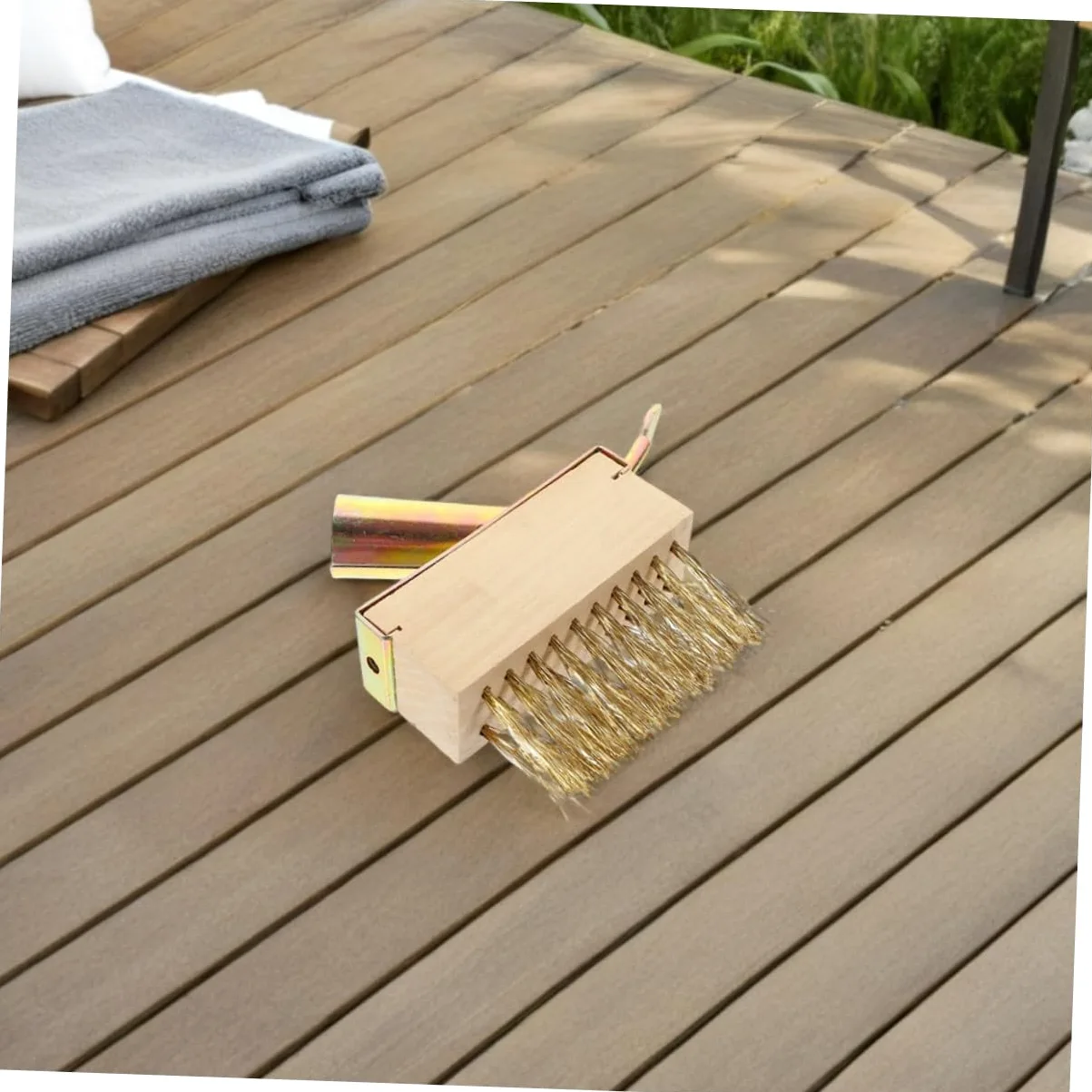 VICASKY 4pièces Brosse Désherbage Métallique Lot de Outil pour Joints de Terrasse et Pavés Nettoyeur de Mauvaises Herbes et Mousse pour Jardin et Allées Extérieures