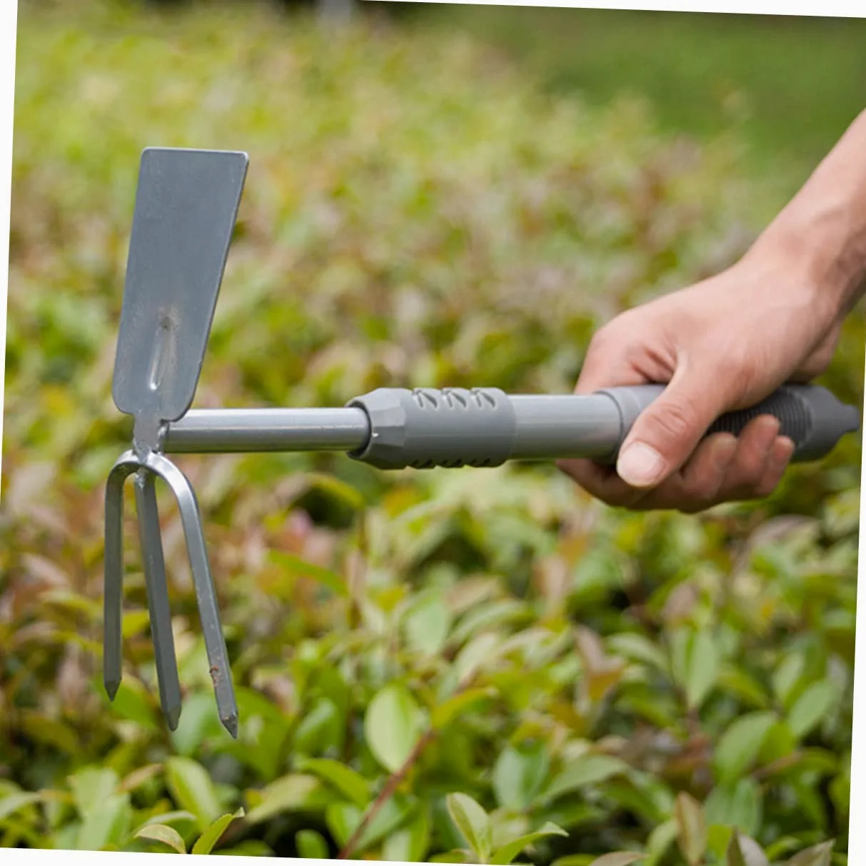 TOYANDONA Kit Outils Jardinage Maison 3 Pièces, Pelle de Jardin en Acier et PVC, pour Planter, Bêcher et Transplanter, Prise Confortable, Argenté
