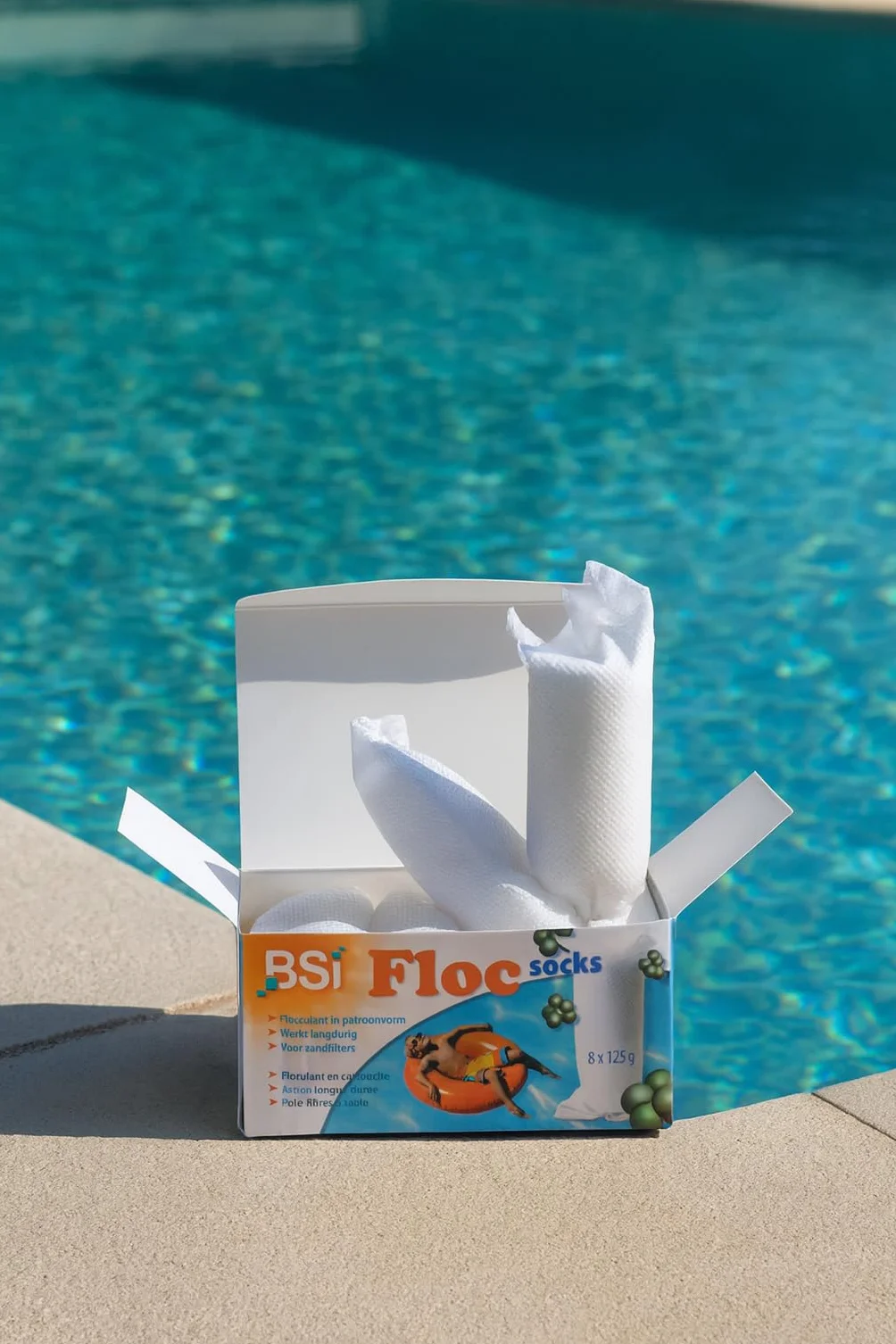 Chaussettes Floculantes Longue Durée Spécial Piscine 8 x 125g