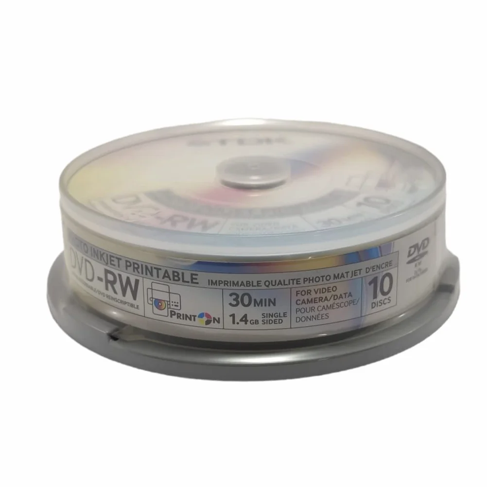 TDK DVD-RW 8cm 1.4Go 2x imprimable 10 pièces