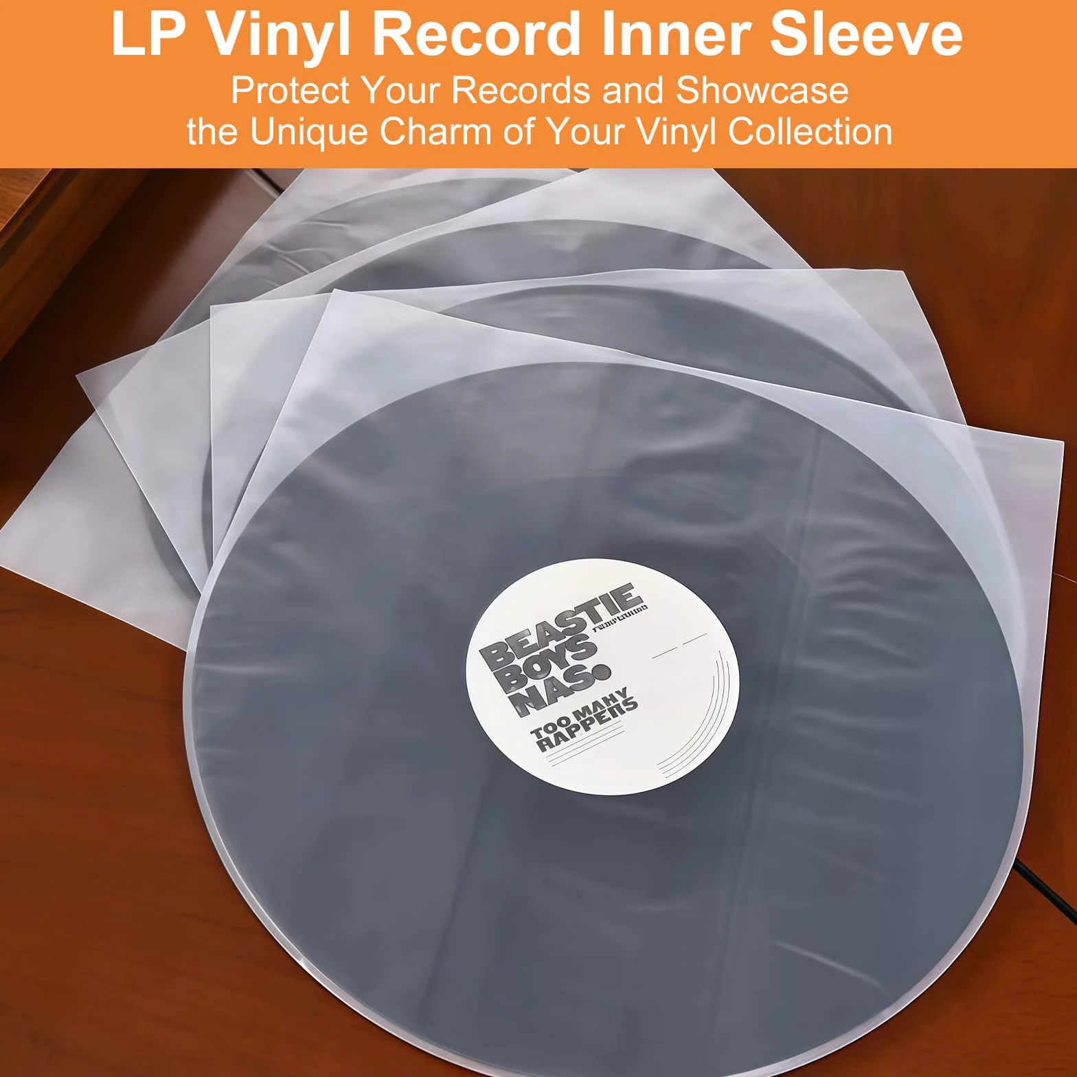 Lot de 50 Pochettes Vinyle 7 Pouces 45 Tours Transparentes Antistatiques Protection LP 18x18 cm