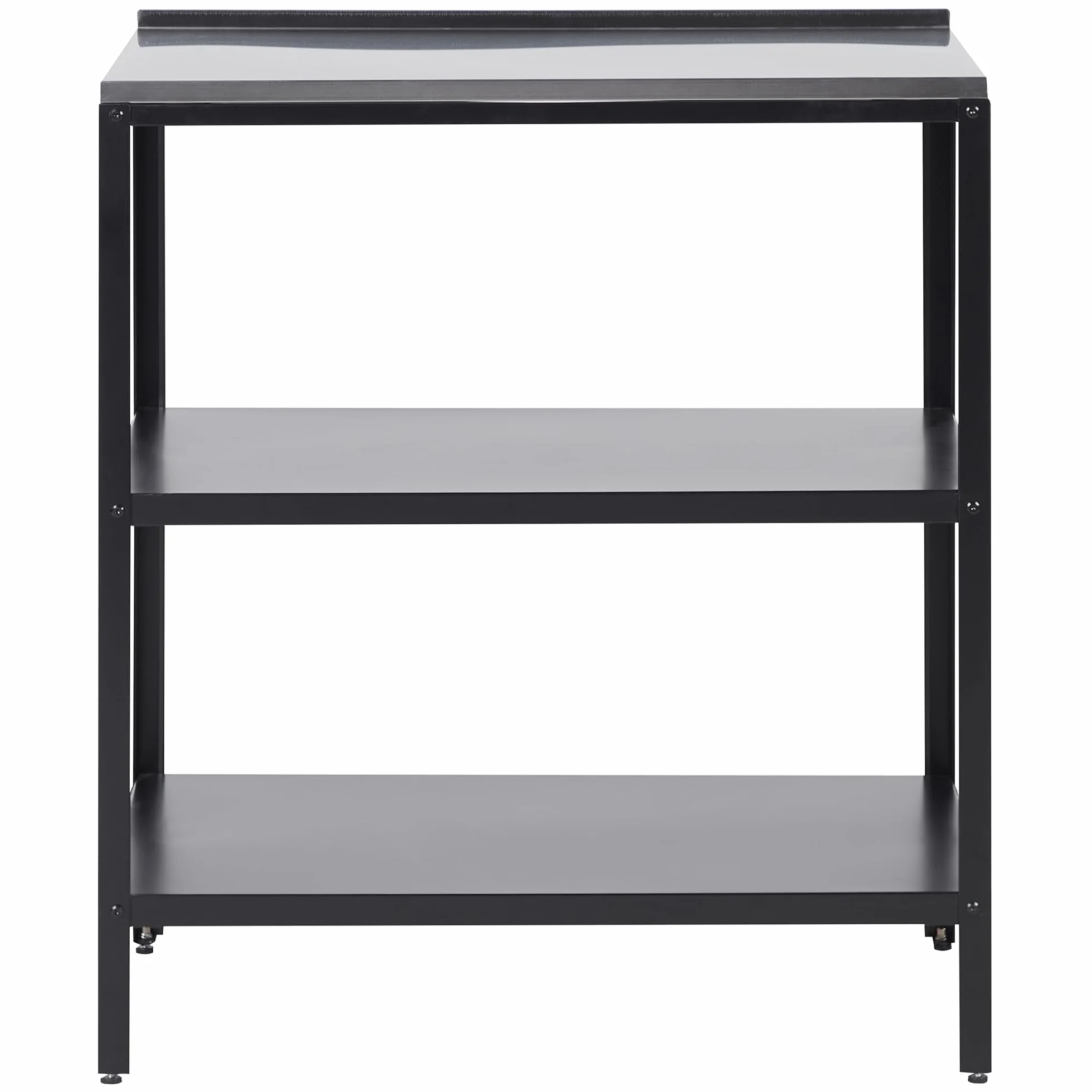 Beliani Commode de Jardin Îlot en Acier INOX Noir 80 x 50 x 92 cm Vilama