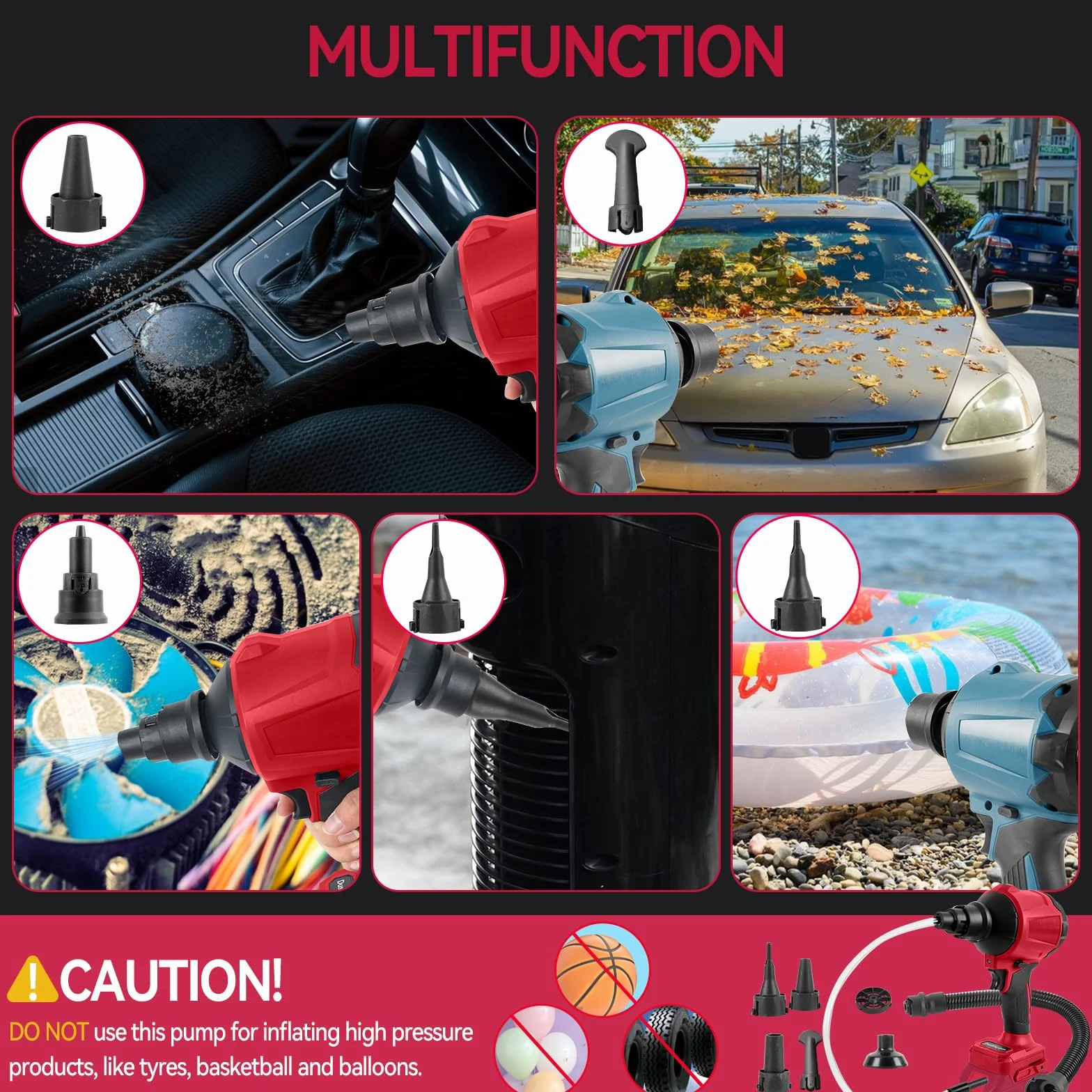 Souffleur sans fil pour batterie Milwaukee M18 18 V, 40 000 tr/min, 447 MPH, moteur en continu, pour atelier, maison et voiture (sans batterie)