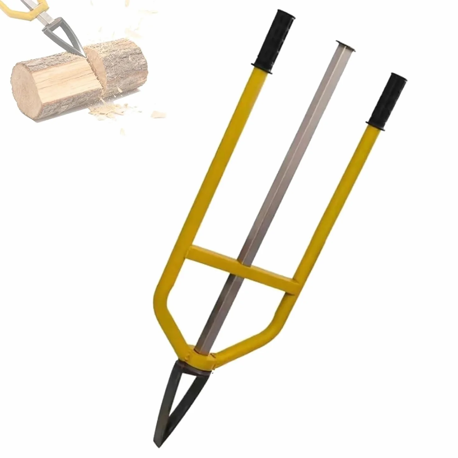 Fendeuse De Bois Manuelle Robuste, Outil De Fendage De Bûches Manuel For Le Bois De Chauffage, For Cheminée, Feu De Camp, Camping, Utilisation En Extérieur(96cm)